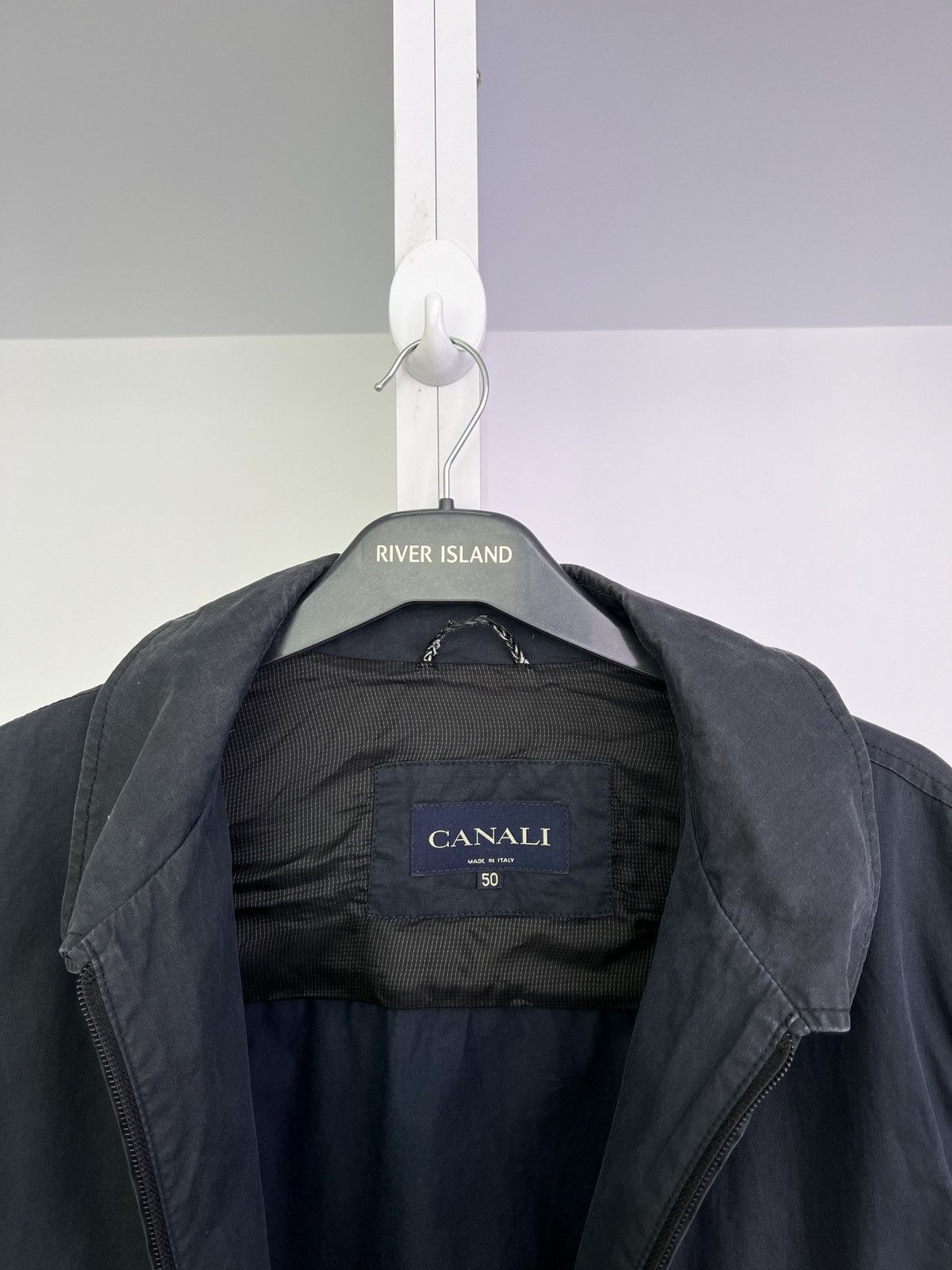 Canali × Designer × Vintage Vintage Canali Bomber Navy Jacket Size US M / EU 48-50 / 2 - 8 Thumbnail