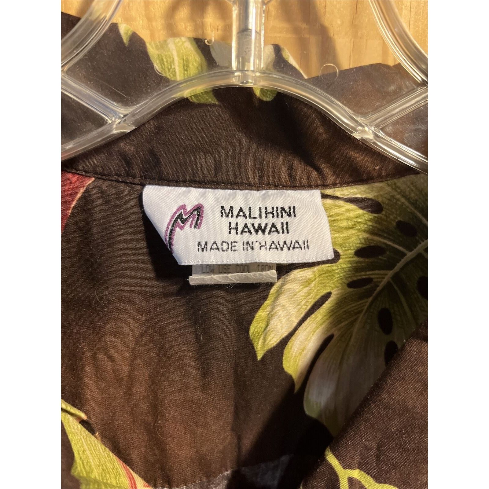 Other Malihini Men's XL Brown Floral Button Cotton Hawaiian Shirt Size US XL / EU 56 / 4 - 3 Thumbnail