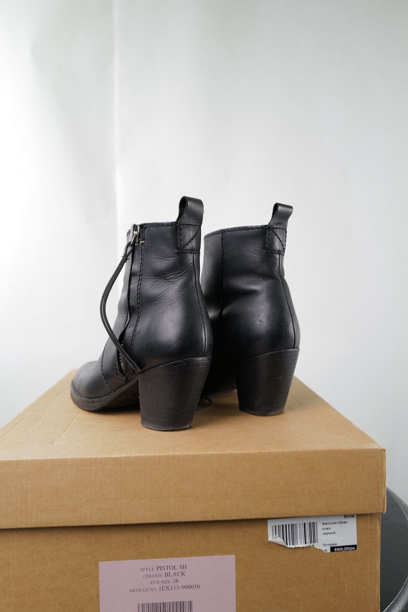 Acne Studios Acne Studios Black Leather Boots Size US 6 / IT 36 - 8 Thumbnail