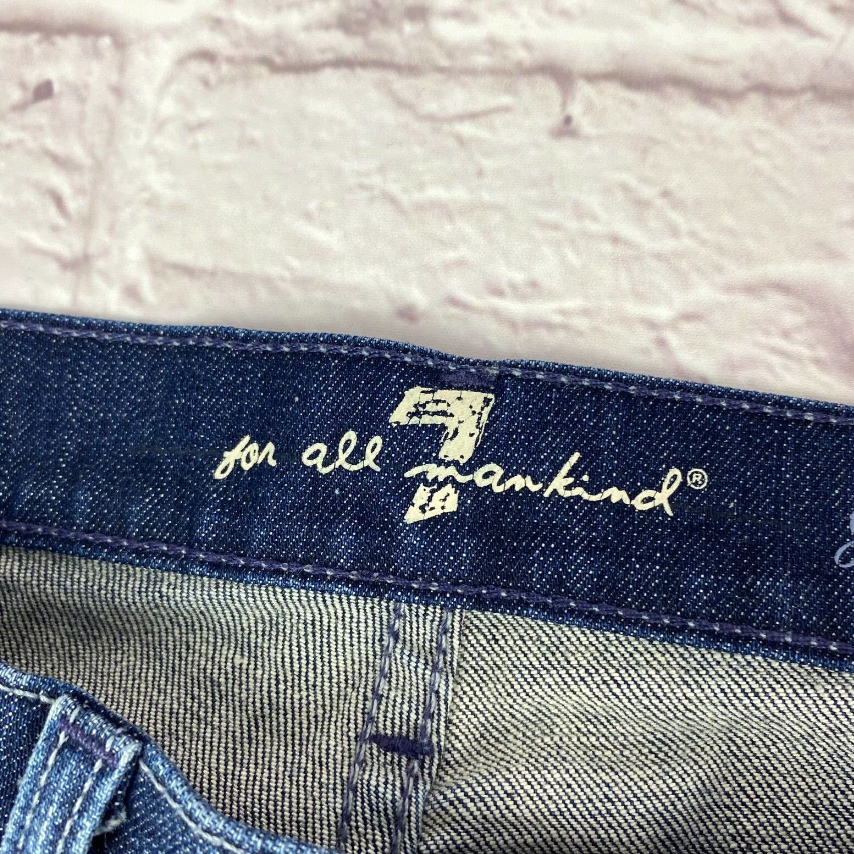 7 For All Mankind 7 for All Mankind Gwenevere Super Skinny Jeans Low Rise Dark Wash Denim 28 Size 28" / US 6 / IT 42 - 5 Thumbnail