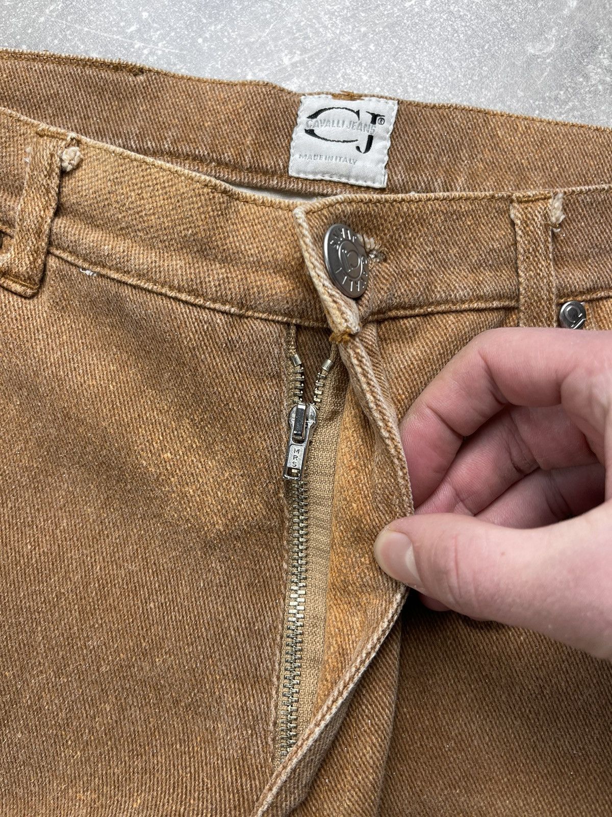 Roberto Cavalli Cavalli Jeans Vintage Denim Jenas Brown Beer Tan Size 29 Size 29" - 11 Thumbnail