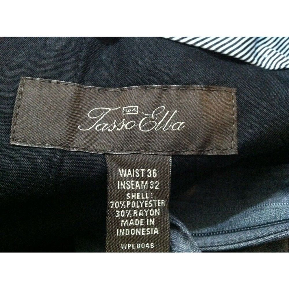 Tasso Elba TASSO ELBA MENS NEW 70%POLYESTER 30%RAYON DRESS PANTS 36/32 Size 36R - 3 Thumbnail