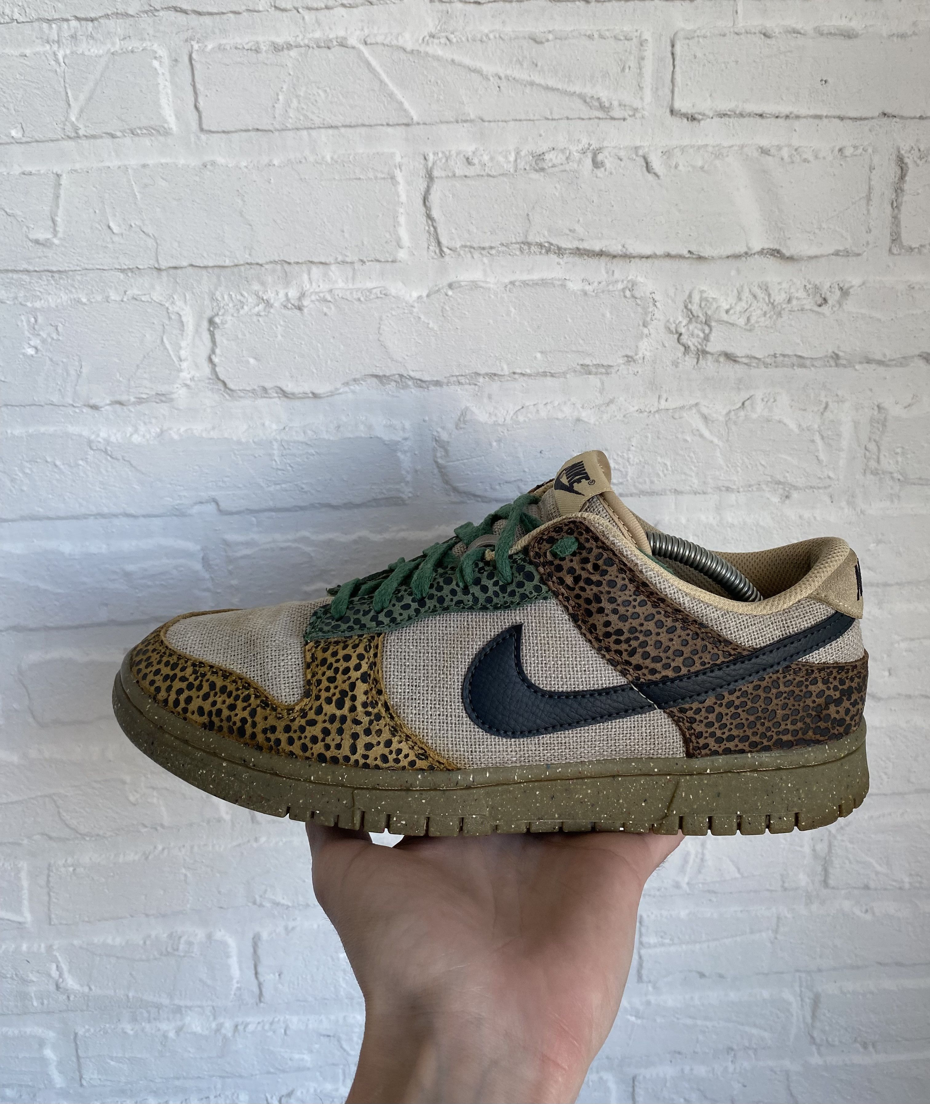 Nike Nike Dunk Low Safari Golden Moss Size US 9 / EU 42 - 2 Thumbnail