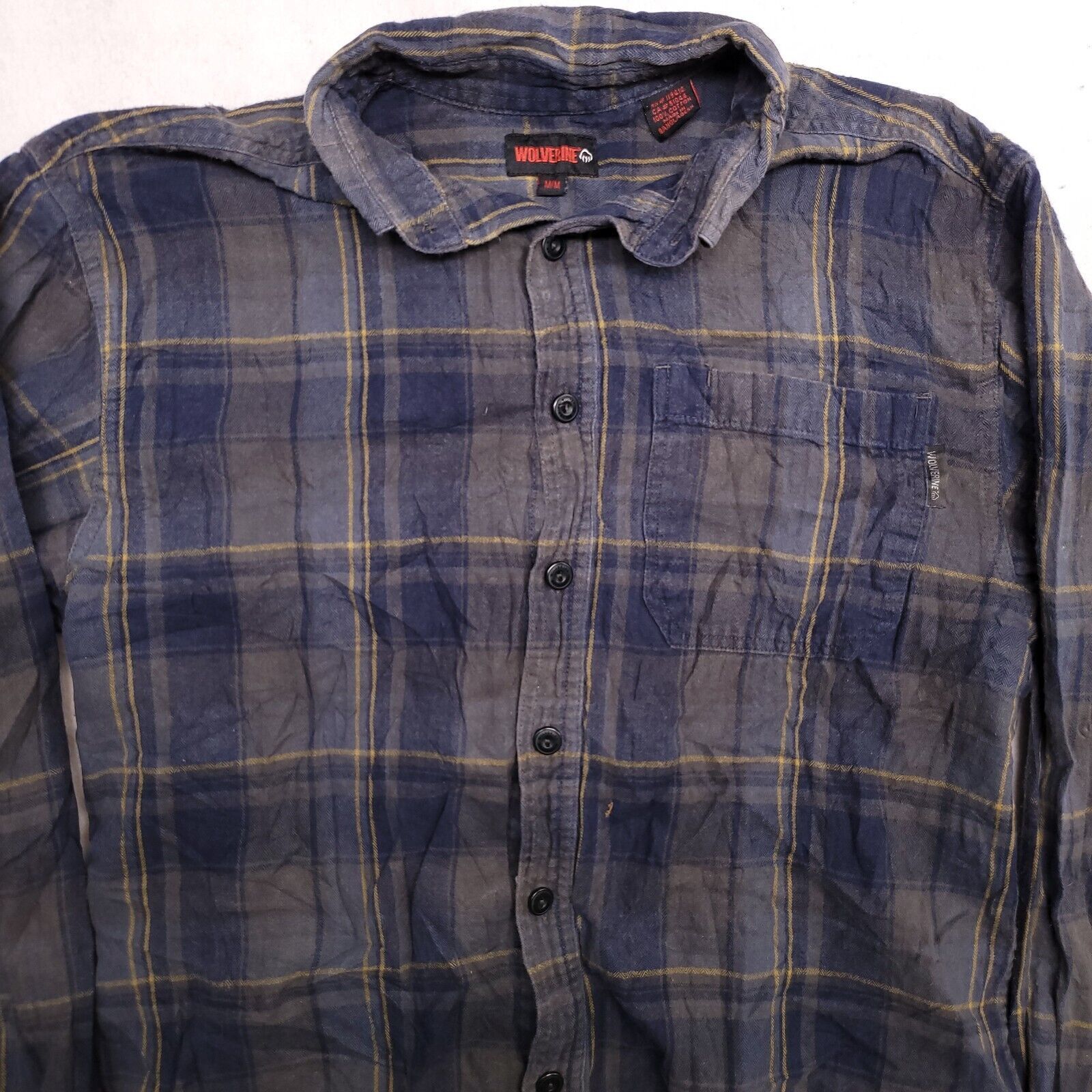 Wolverine Wolverine Madras Flannel Casual Shirt Mens Size Medium Blue Size US M / EU 48-50 / 2 - 1 Thumbnail