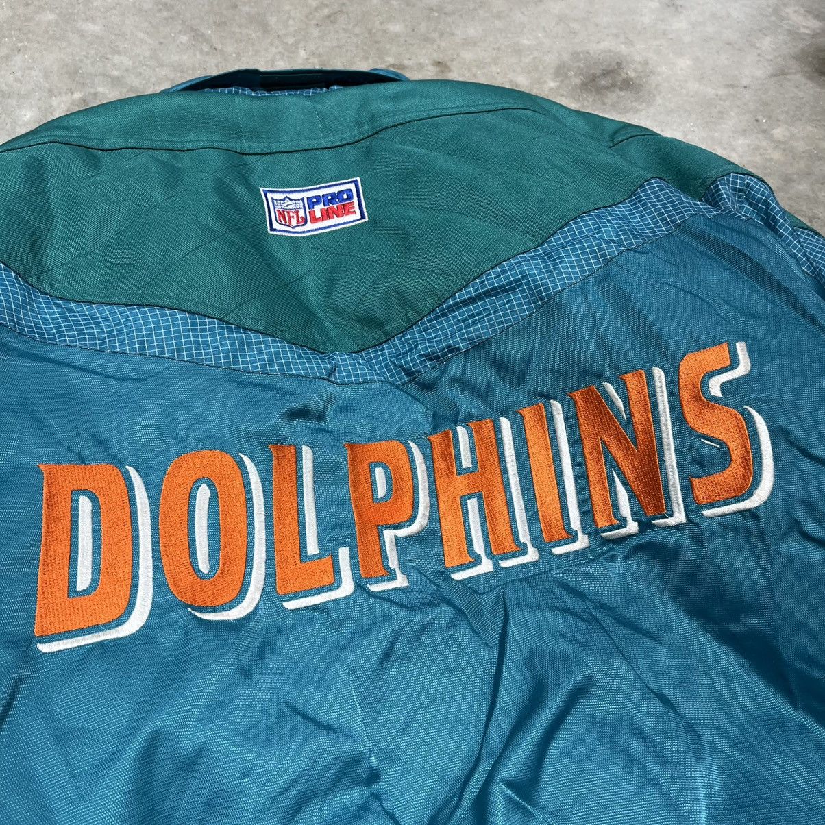 Pro Line × Vintage Vintage Miami Dolphins Pro Line NFL Jacket - Mens Medium Size US M / EU 48-50 / 2 - 5 Thumbnail