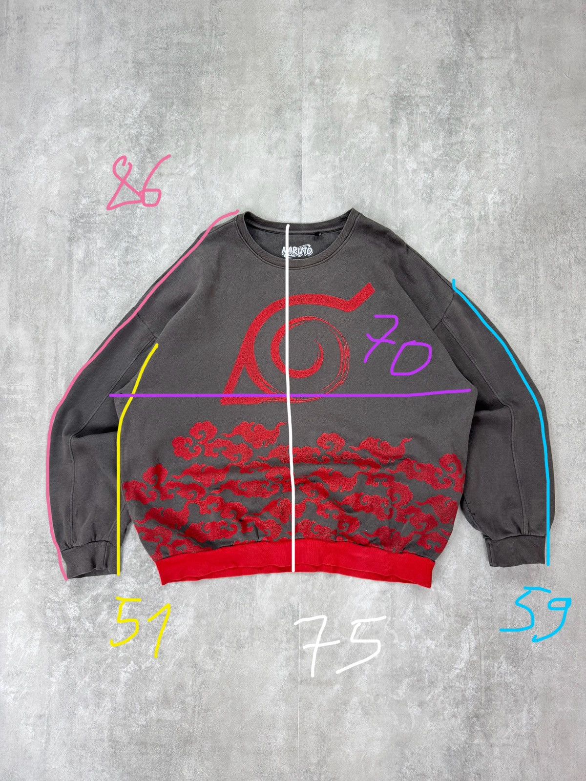 Anime × Vintage Vintage NARUTO MASASHI KISHIMOTO 2002 Sweatshirt Faded Size US L / EU 52-54 / 3 - 13 Thumbnail