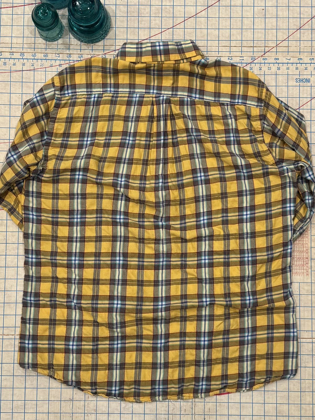 Gitman Bros. Gitman Bros Yellow Plaid Button Up Shirt Mens Size Large Size US L / EU 52-54 / 3 - 11 Thumbnail