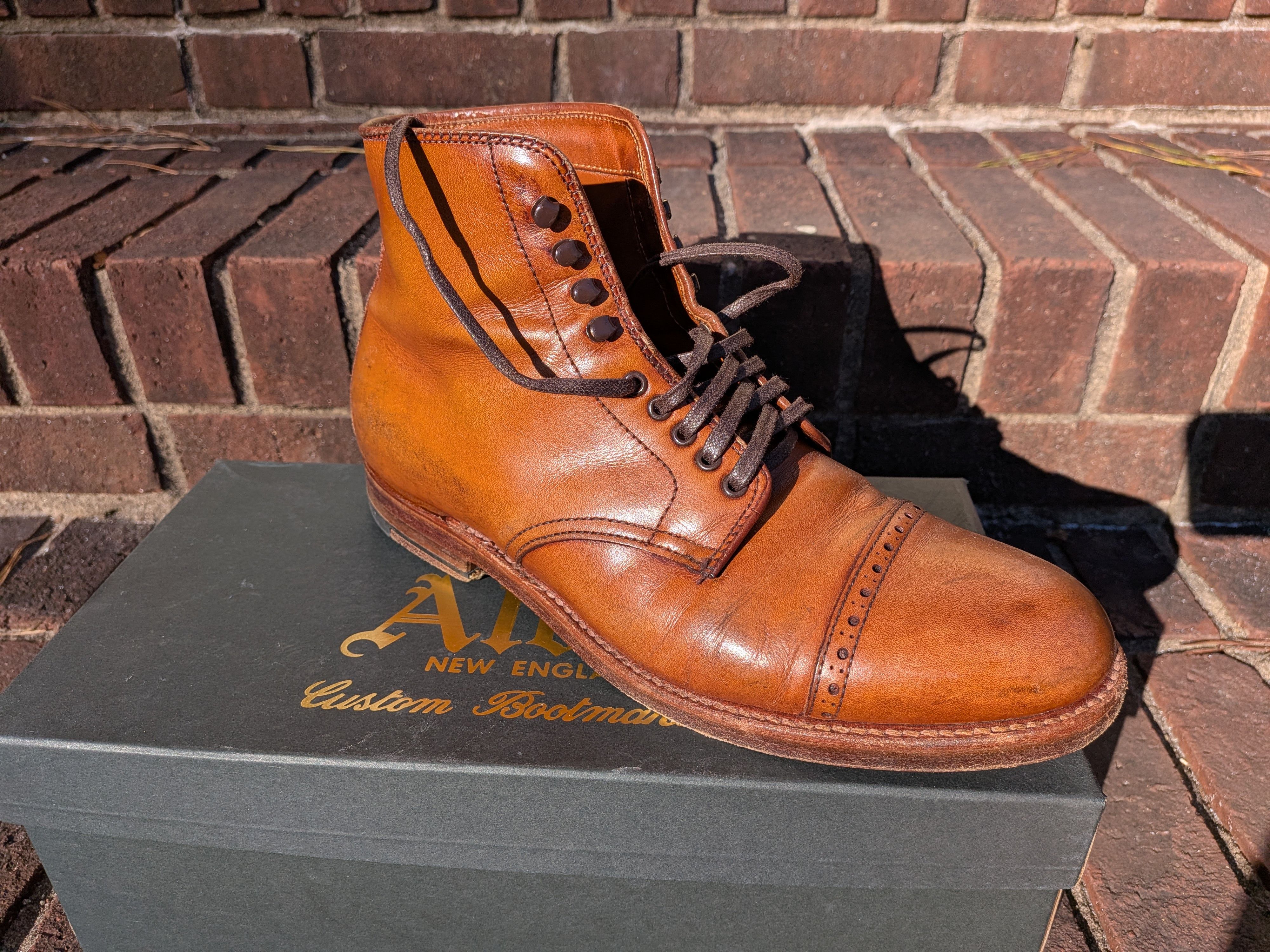 Alden × J.Crew Alden X J Crew Tan Captoe Boots Size US 7.5 / EU 40-41 - 10 Thumbnail