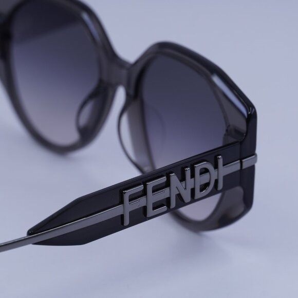 Fendi Fendi FE40083U 20B Sunglasses Shiny Grey Butterfly Frame Size ONE SIZE - 5 Thumbnail
