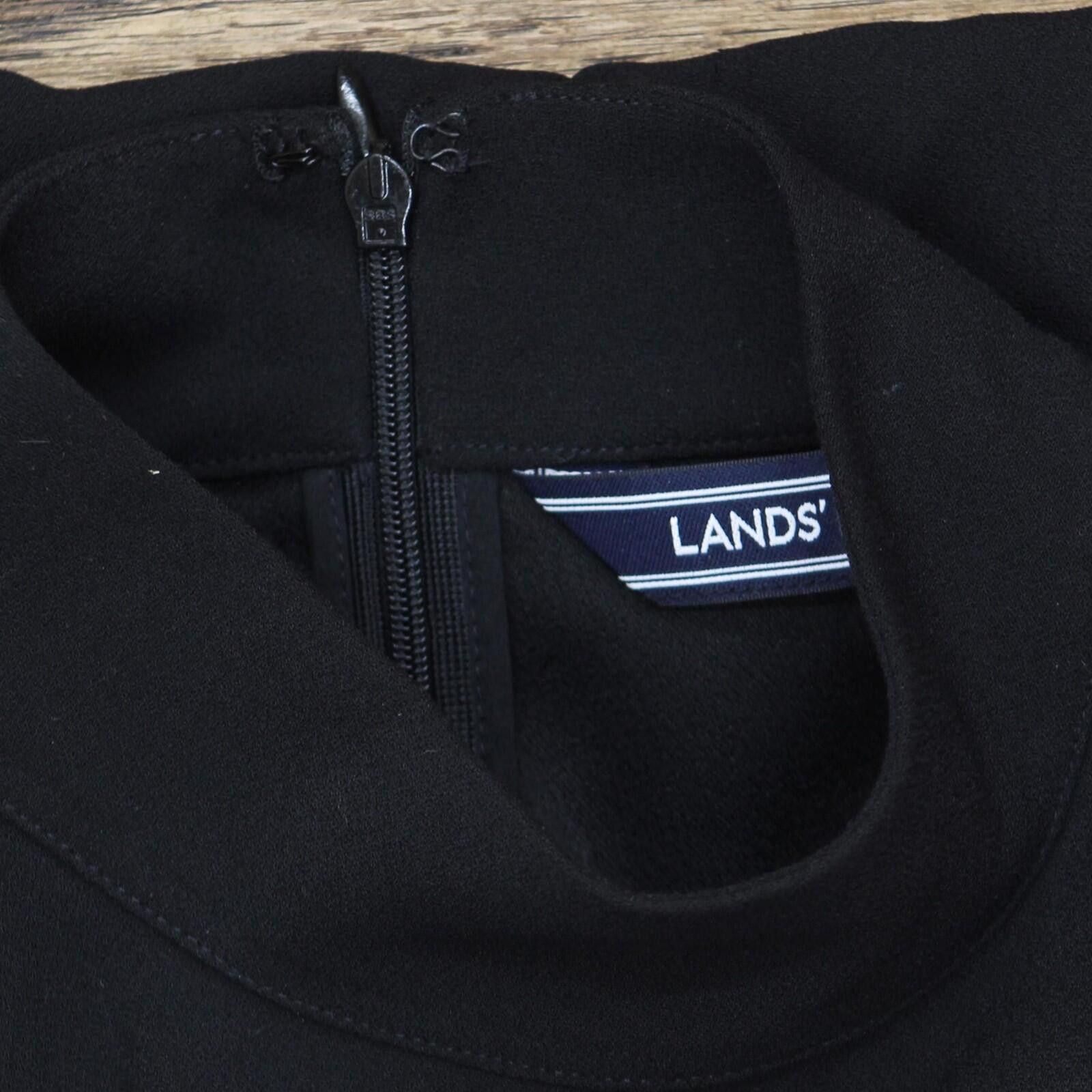 Lands' End Lands' End 3/4 Mock Neck Blouse 503279-sample 2 Tall Black Size XS / US 0-2 / IT 36-38 - 3 Thumbnail