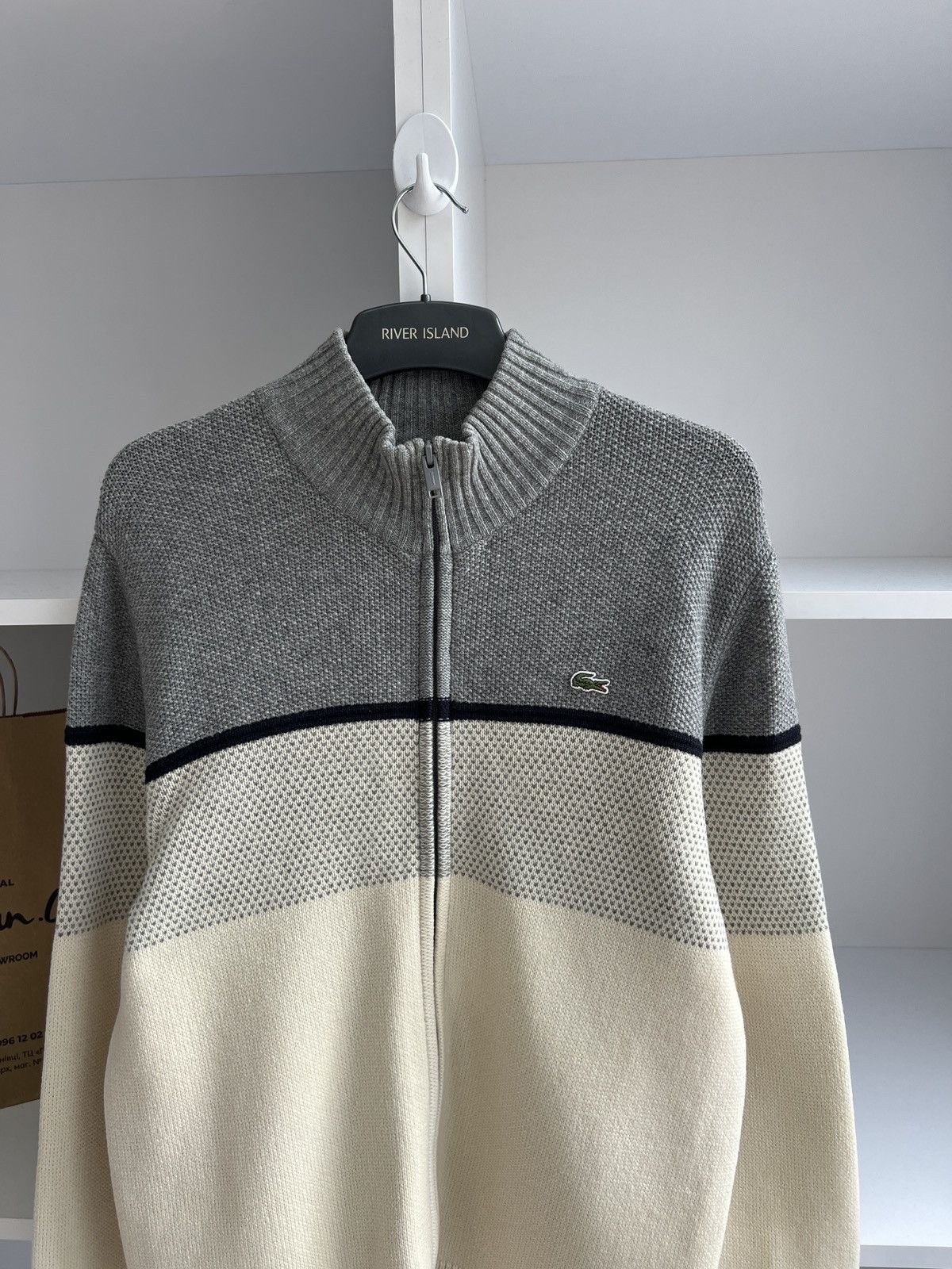 Lacoste × Vintage Vintage Lacoste Zip Sweatshirt Size US L / EU 52-54 / 3 - 9 Thumbnail