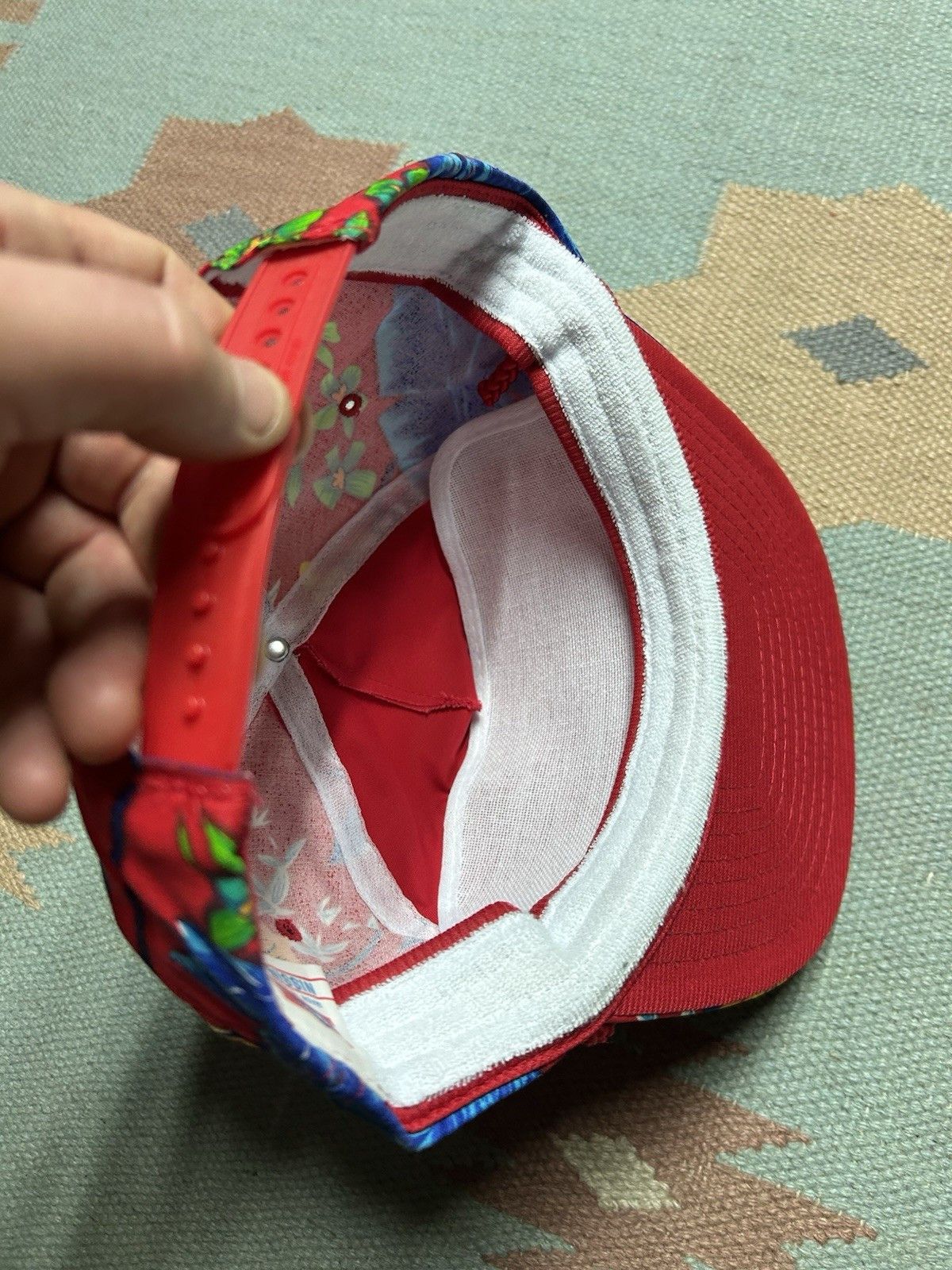 Vintage Vtg hat summer cruising classic car Michigan Hawaiian flower Size ONE SIZE - 6 Thumbnail