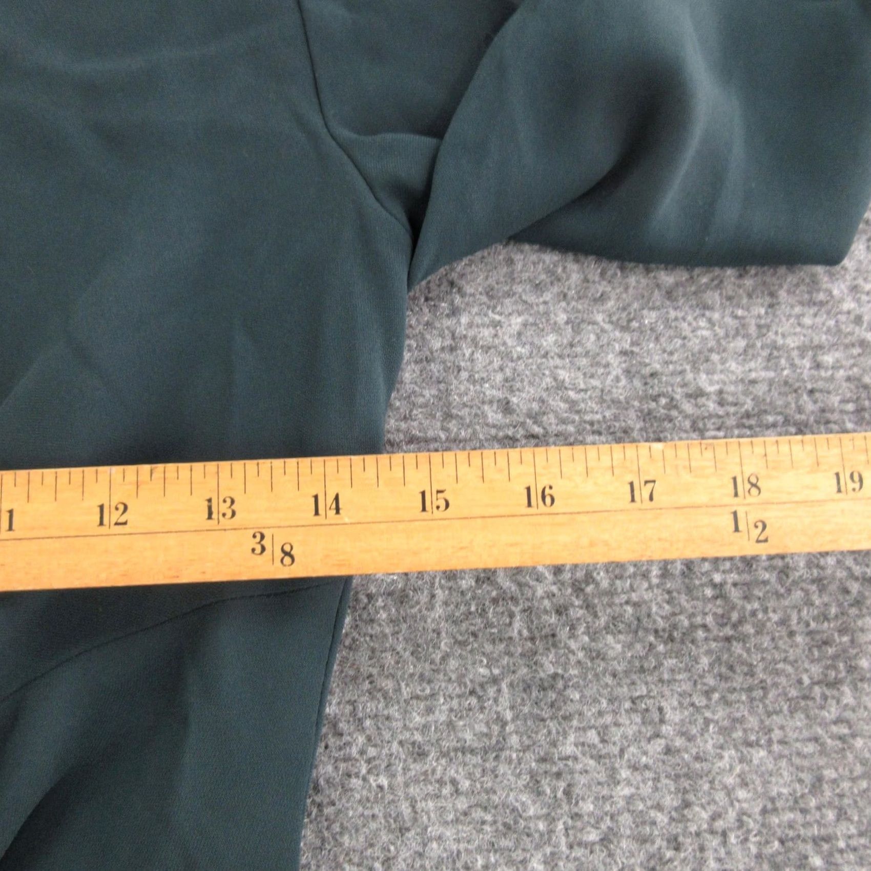 Vintage Babaton Dress Womens S Green Ruched Wrap Long Sleeve V Neck Knee Length Cocktail Size S / US 4 / IT 40 - 6 Thumbnail