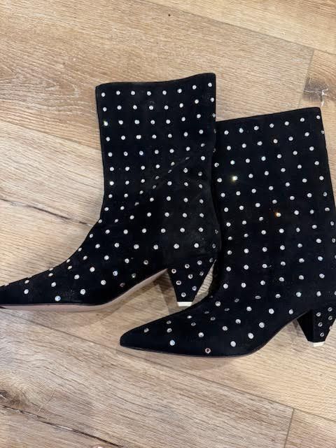 The Attico The Attico Black velvet and Crystal boots Size US 7 / IT 37 - 3 Thumbnail