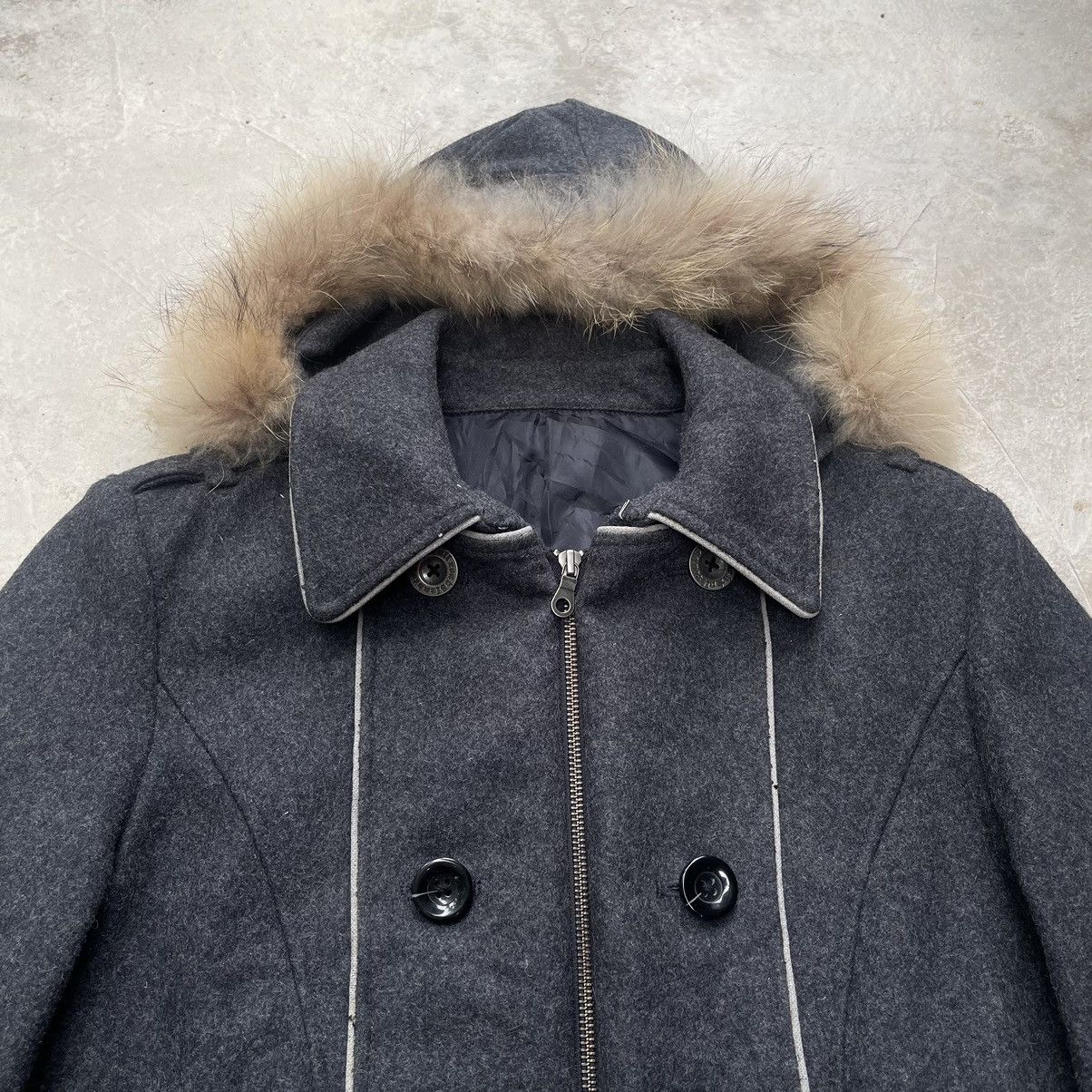 PPFM Archive🔥 PPFM Napolean Bondage Wool Fur Hood grey jacket Size US S / EU 44-46 / 1 - 5 Thumbnail