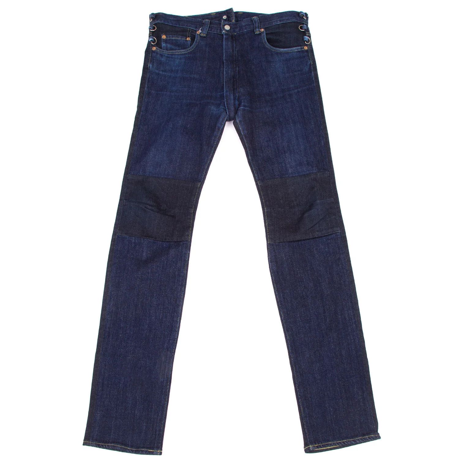 Ganryu Zippered Design Denim Pants in Indigo L Size US 38 / EU 54 - 1 Thumbnail