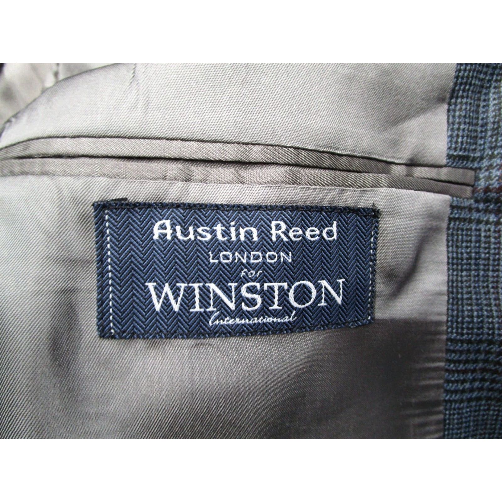 Austin Reed Austin Reed Blazer Men 42 Regular Blue Wool 2 Button Single-Breasted Plaid Jacket - Made in USA Size 42R - 2 Thumbnail
