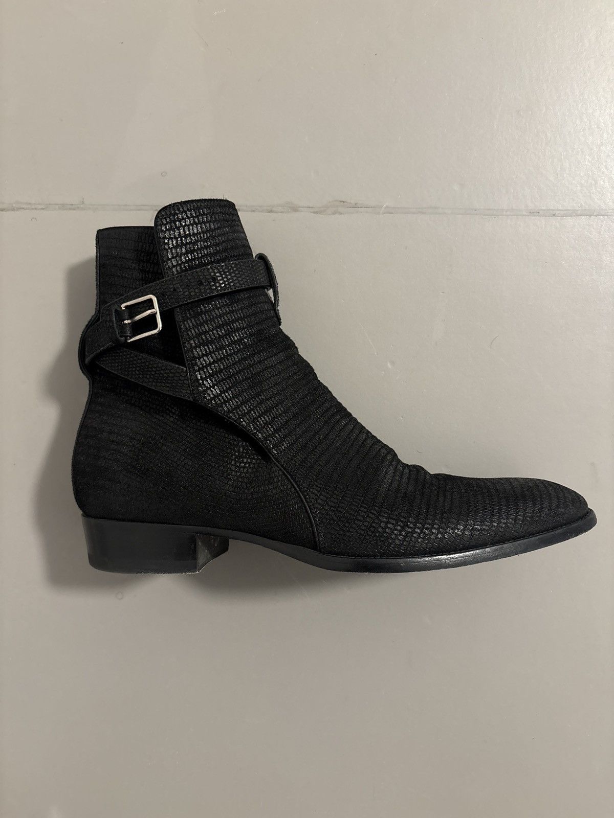 Saint Laurent Paris Saint Laurent Tejus-Embossed Suede Jodphur Boots Size US 9.5 / EU 42-43 - 13 Thumbnail