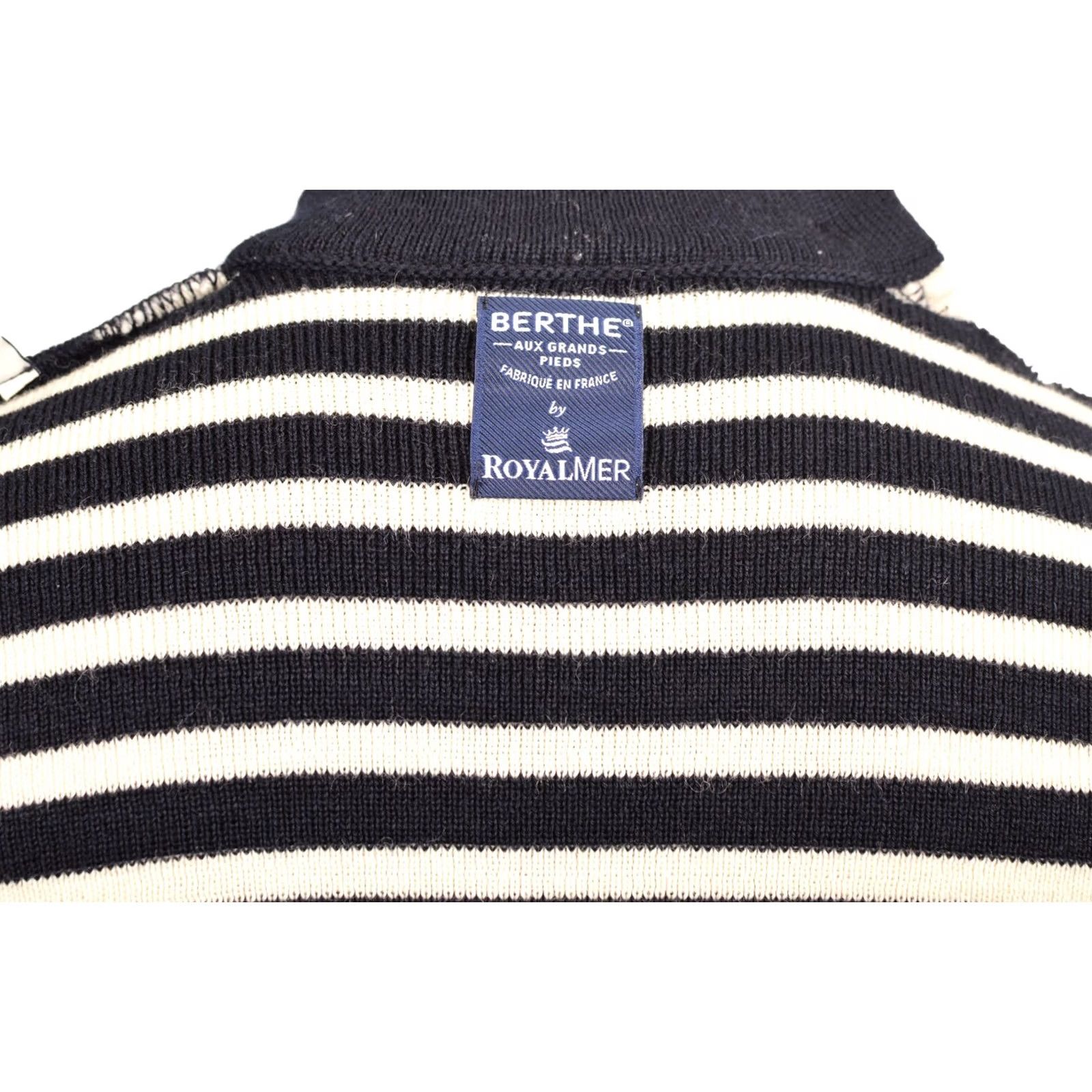 Vintage Berthe Royal Mer Men's Striped Sailor Sweater God Save Berthe Nautical Size S Blue Pullover Wool Navy Mens Size US S / EU 44-46 / 1 - 4 Thumbnail