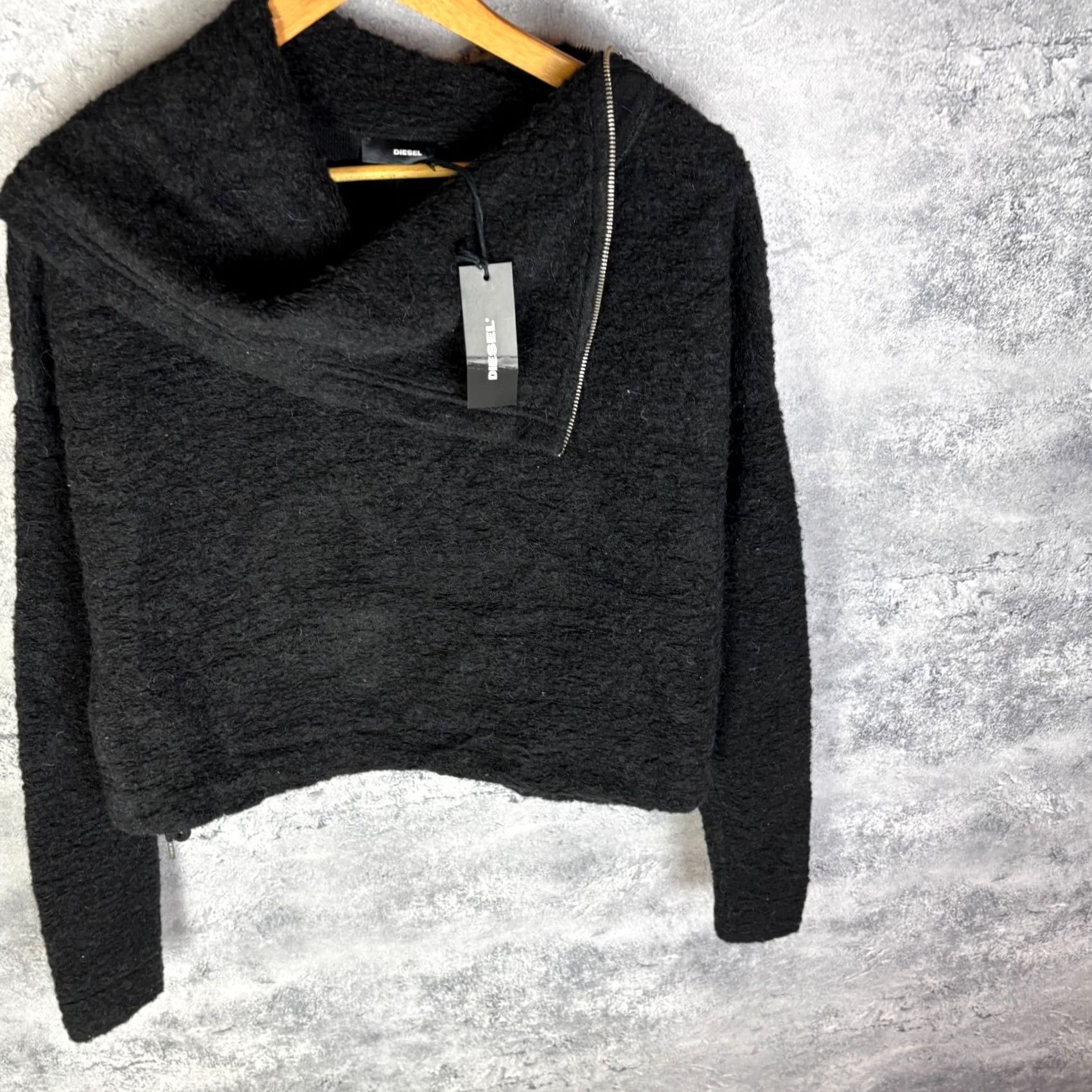 Diesel Diesel Sweater Pullover Turtleneck Black Wool Polyester Size XS Womens Pullover Knit Avangard 90s Style Womens Size XS / US 0-2 / IT 36-38 - 3 Thumbnail