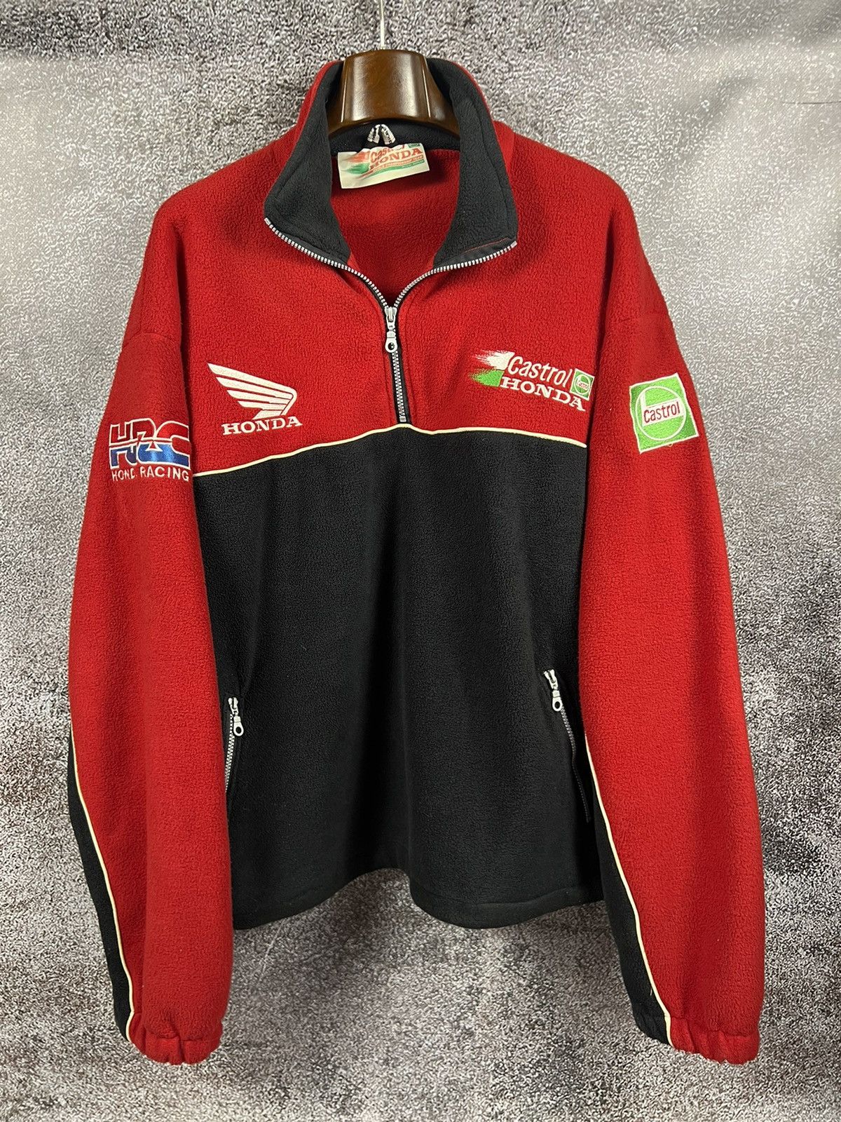Honda × NASCAR Honda x Castrol Vintage racing fleece embroidered logo zip Size US XXL / EU 58 / 5 - 2 Thumbnail
