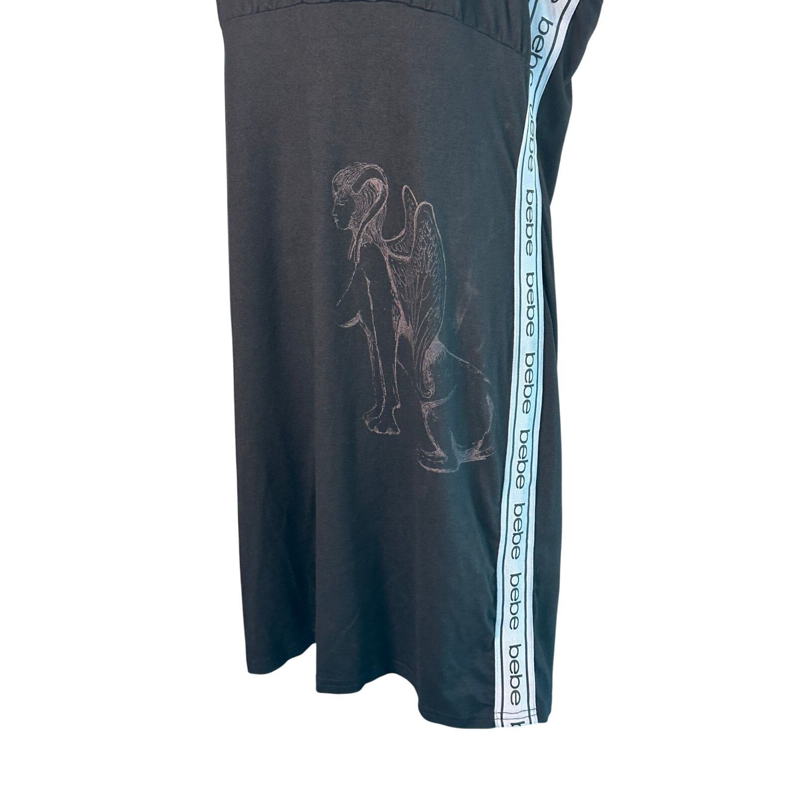 Bebe BEBE Logo Side Band Black Mini Tank Dress size XL Size XL / US 12-14 / IT 48-50 - 5 Thumbnail