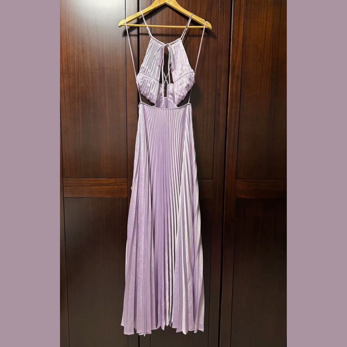 A.L.C. A.L.C Lilac Pleated Cut-Out Gown Size S / US 4 / IT 40 - 6 Thumbnail