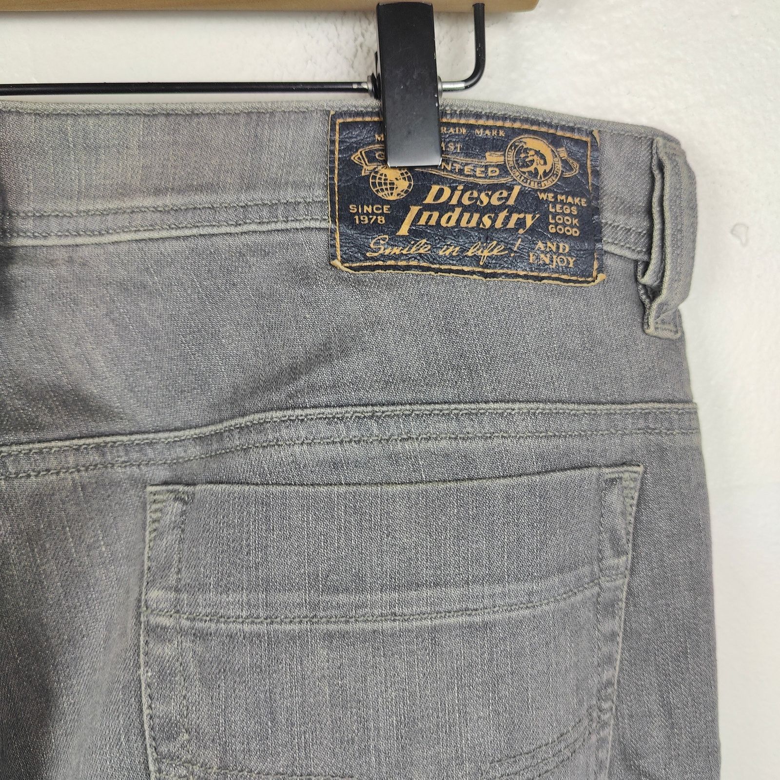 Diesel Diesel Safado Jeans Mens 36x32 Gray Slim Straight Leg Cotton Size US 36 / EU 52 - 7 Thumbnail