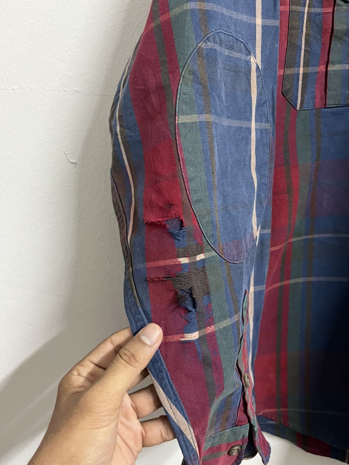 Polo Ralph Lauren VINTAGE 90s🔥 POLO RL OUTDOOR DISTRESSED plaid canvas Size US L / EU 52-54 / 3 - 7 Thumbnail