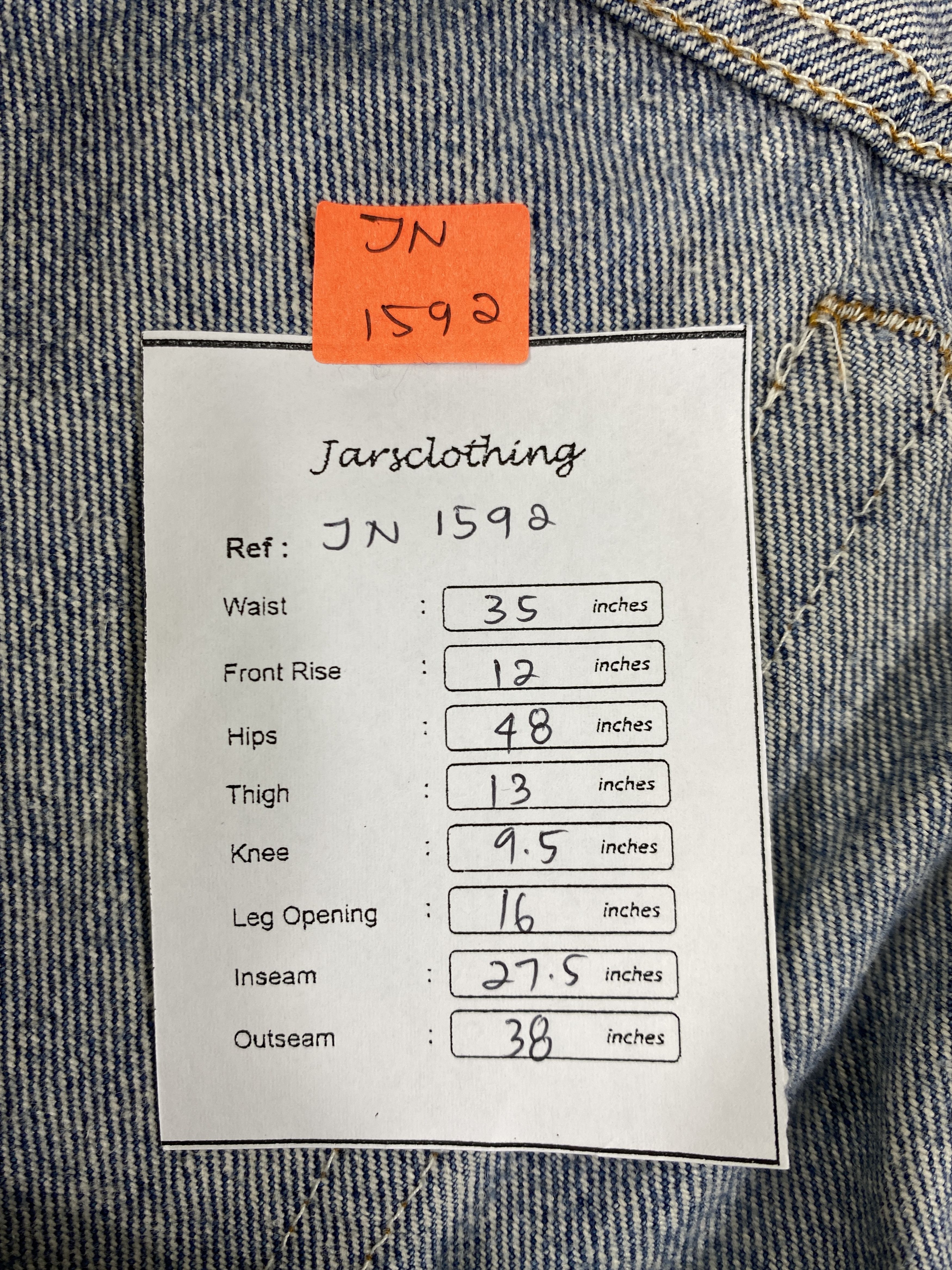 Levi's 80's Blue Wash Vintage Levi's 501 35x27.5 Denim -JN1592 Size US 35 - 8 Thumbnail