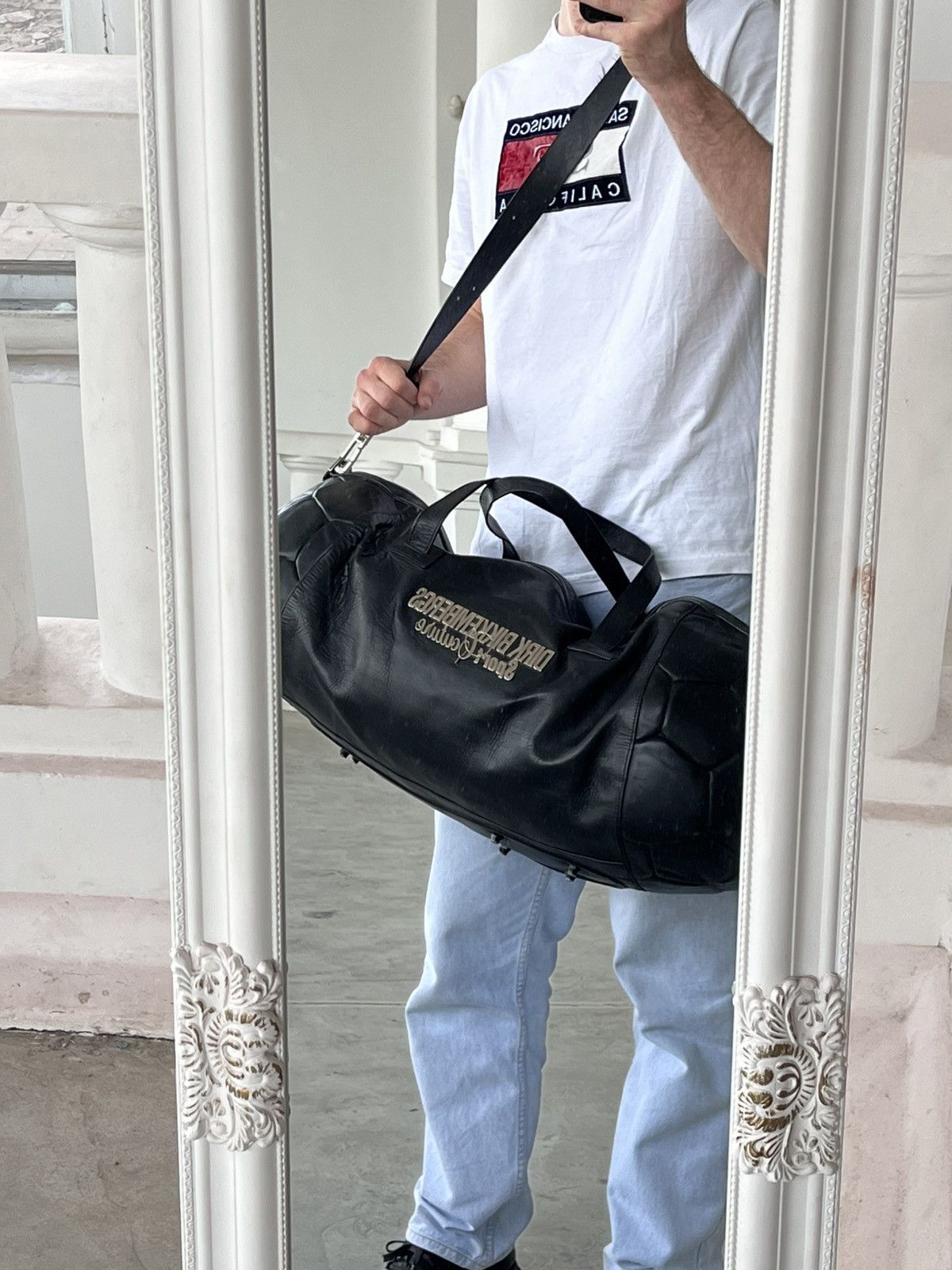 Dirk Bikkembergs Archive Dirk Bikkembergs FW 2007 Rare Leather Football Bag Size ONE SIZE - 5 Thumbnail