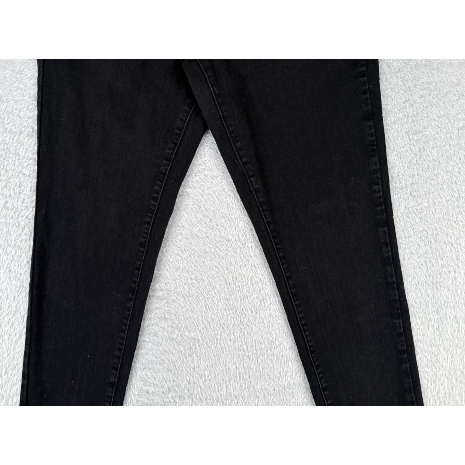 Mossimo Mossimo Women's Skinny Jeans 12 Black Denim High Rise Stretch Distressed 30x26 Fashion Size 34" / US 12 / IT 48 - 3 Thumbnail