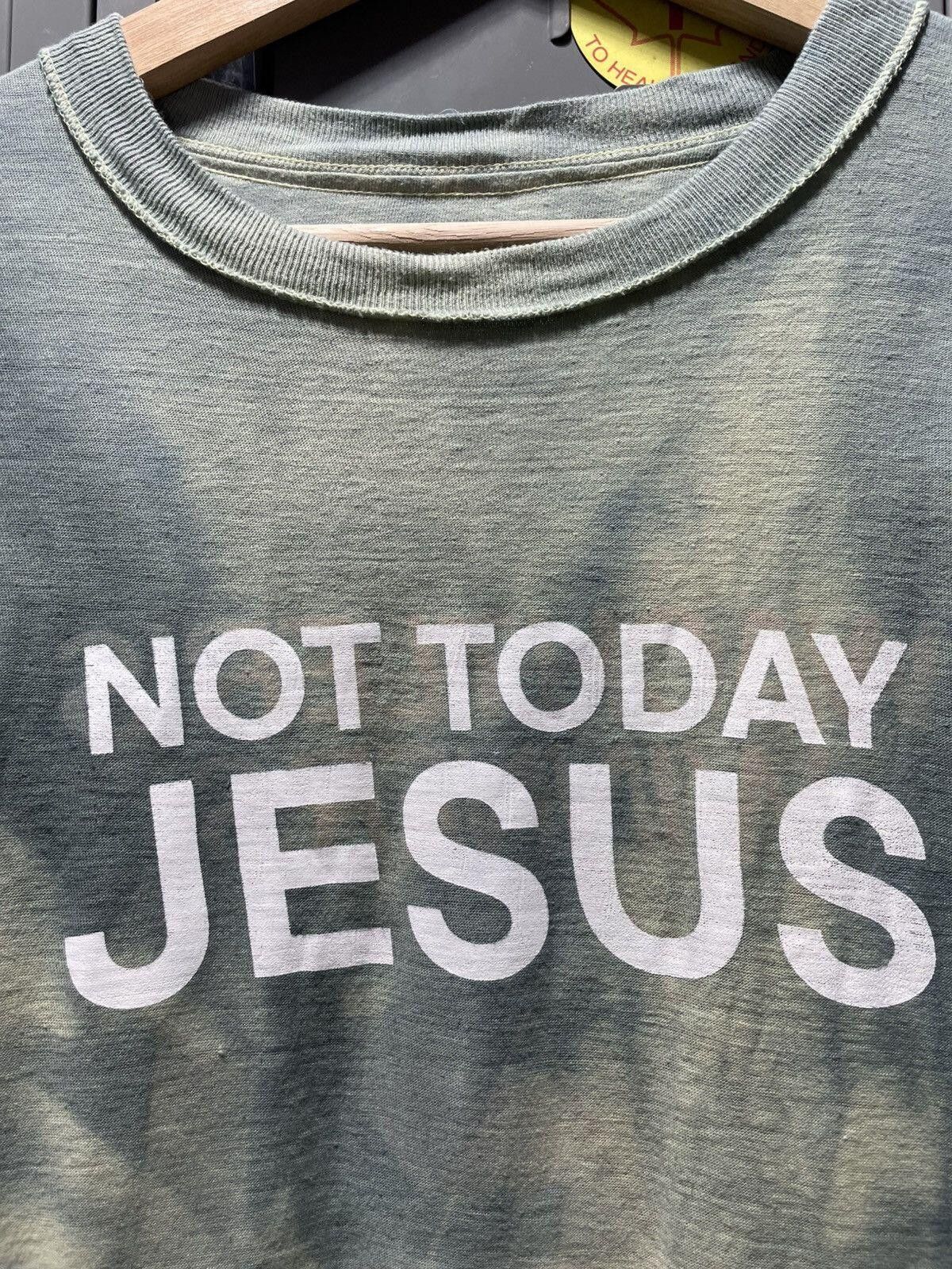 Vintage NOT TODAY JESUS print on 80s inside out tie dye tee Size US L / EU 52-54 / 3 - 4 Thumbnail