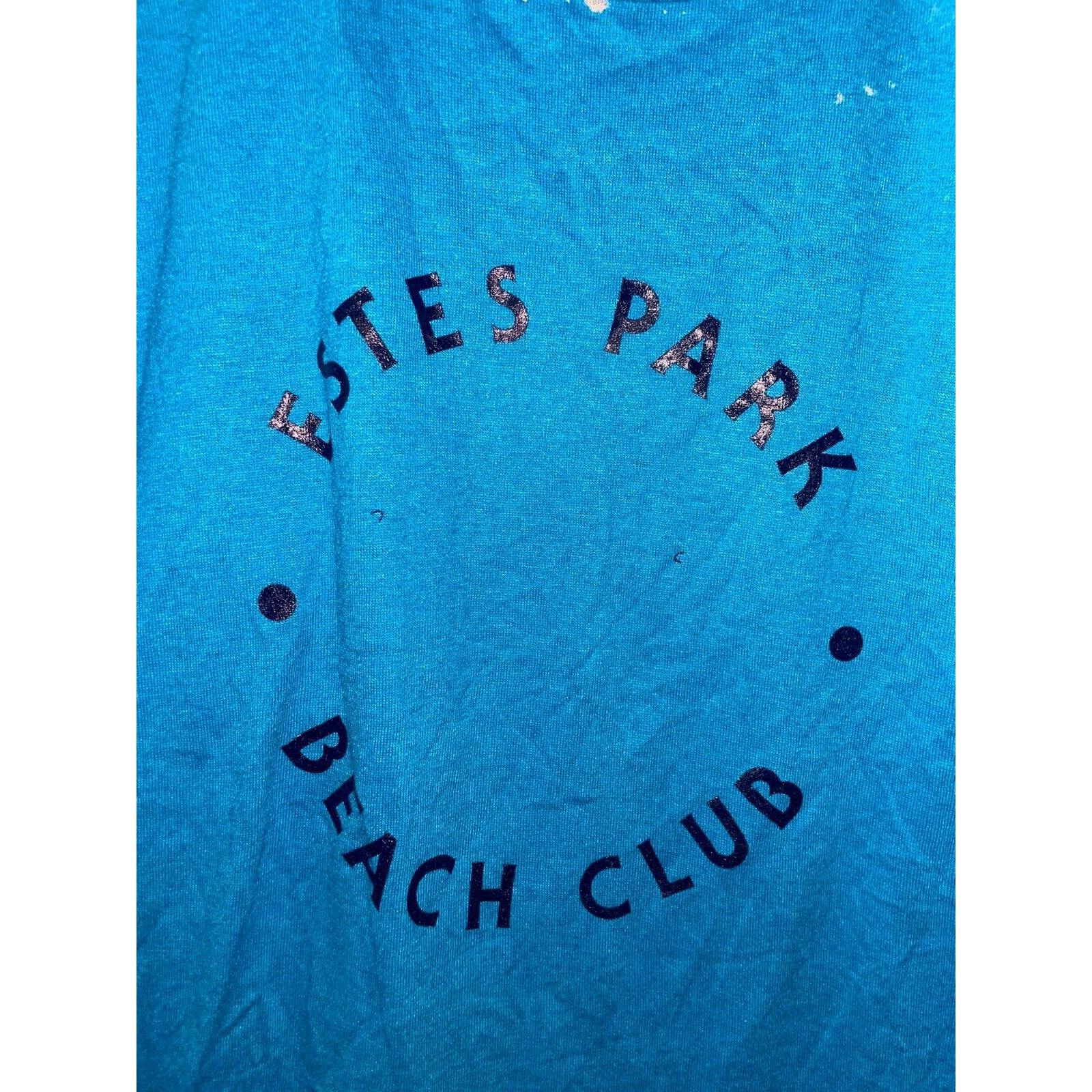 Jerzees Vintage Estes Park Shirt Beach Club Blue Tee 80s VTG Small Size US S / EU 44-46 / 1 - 2 Thumbnail