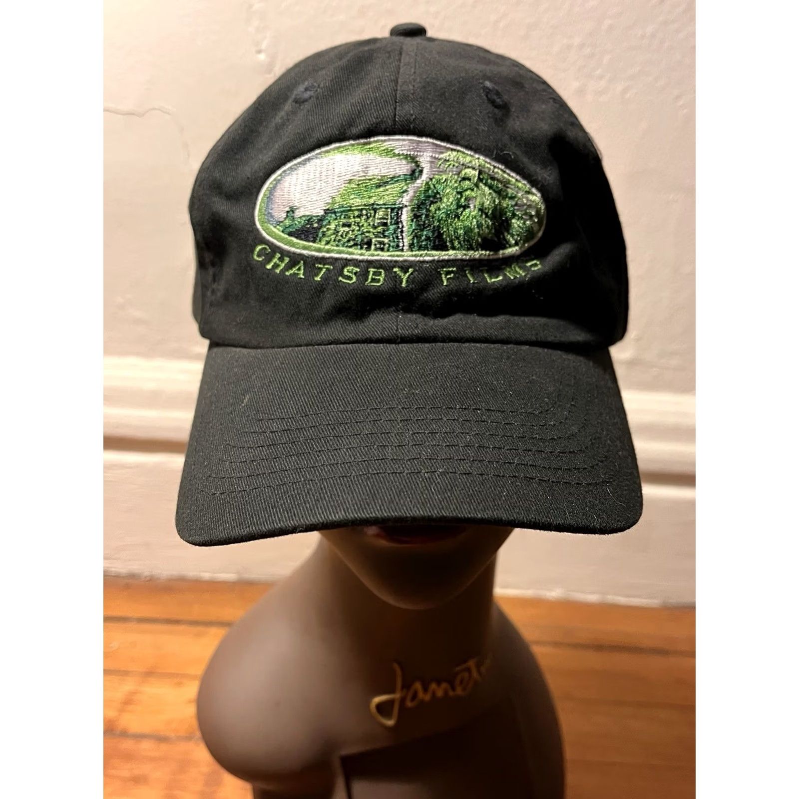 Vintage Chatsby Films Hat One Size Black Gilby's Baseball Cap Mens Adjustable Twill Cotton Vintage Movie Theme Size ONE SIZE - 2 Thumbnail