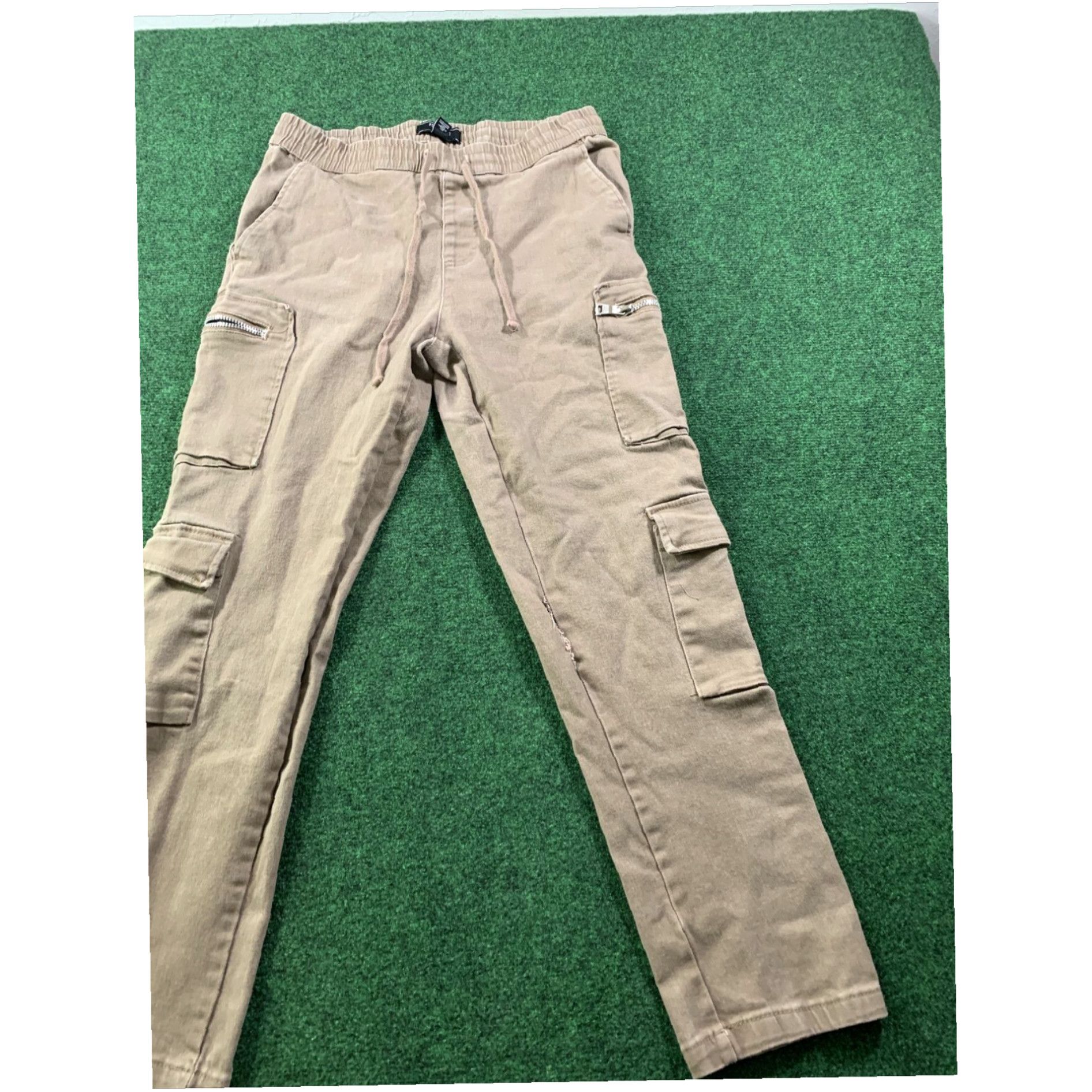 Forever 21 Forever 21 Cargo Pants Denim Pull On Denim Drawstring Size L Size US 33 - 3 Thumbnail