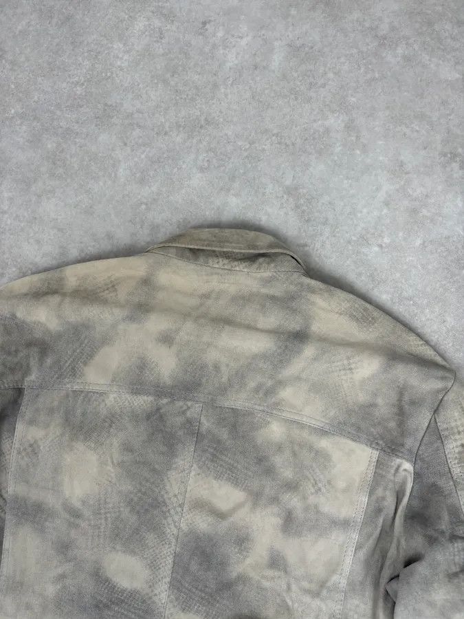 Giorgio Armani SS2012 Giorgio Armani Beige Grey Eroded Suede Leather Brut Jacket Size US L / EU 52-54 / 3 - 6 Thumbnail