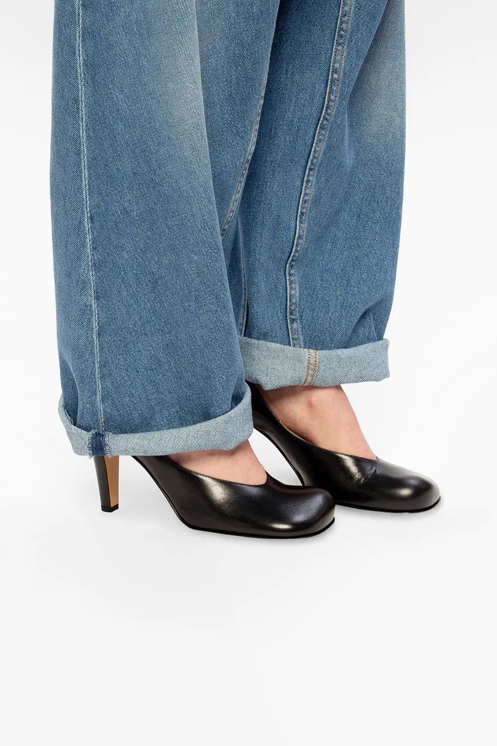 Bottega Veneta o1bcso1str0924 Bloc Pumps in Black Size US 10.5 / IT 40.5 - 2 Thumbnail