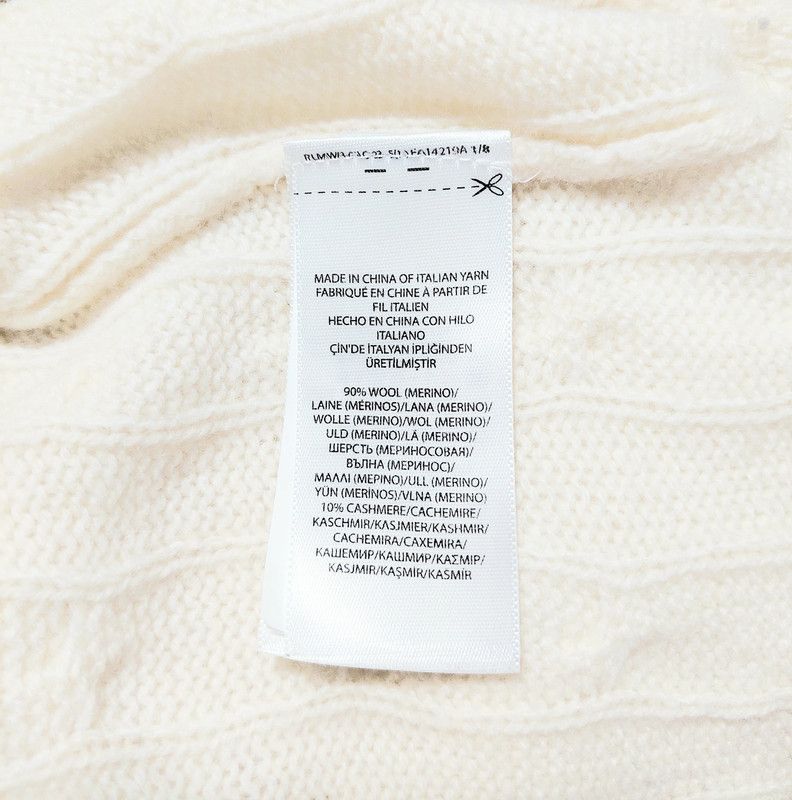 Polo Ralph Lauren 90% wool 10% cashmere sweater turtleneck jumper ecru Size US XS / EU 42 / 0 - 9 Thumbnail