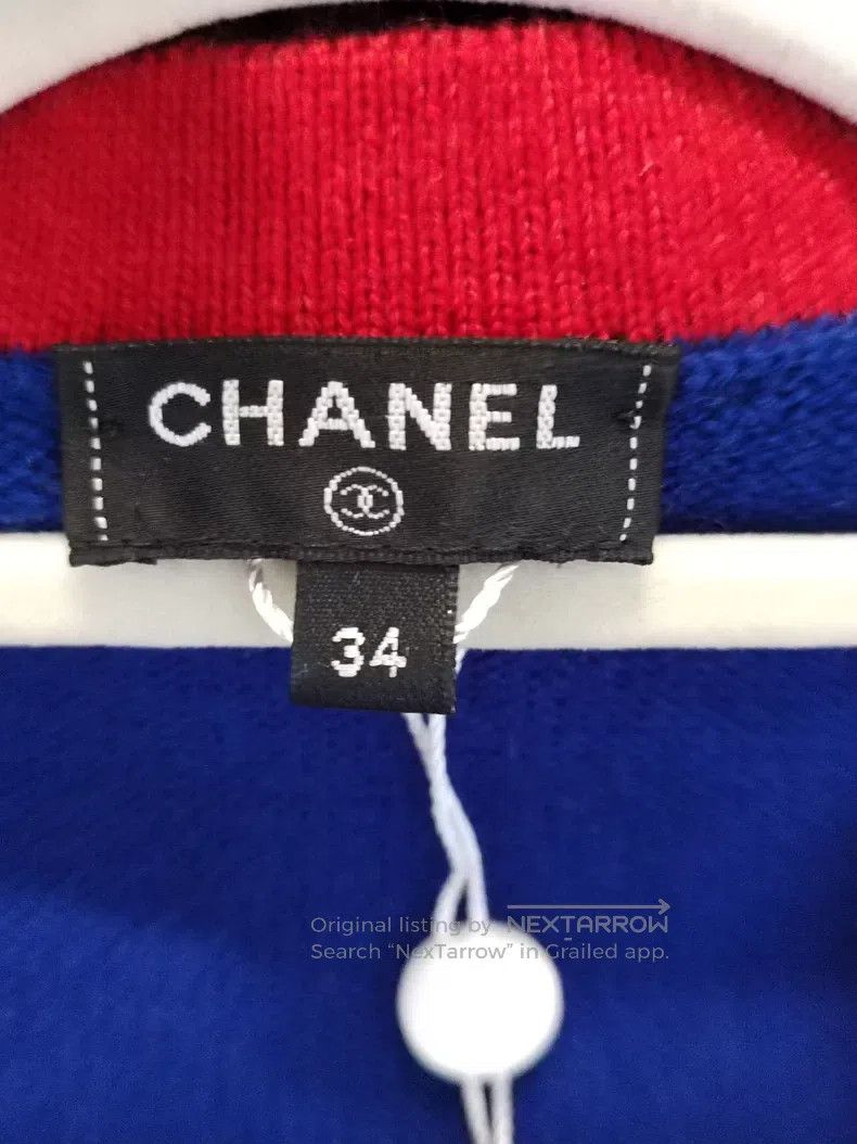 Chanel Chanel Blue and red colour-matched wool cardigan coat Size XXS / US 00 / IT 34 - 3 Thumbnail