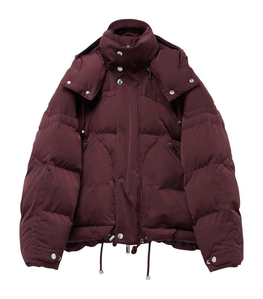 Alexander McQueen o1srvl11e0226 Oversized Puffer Jacket In Burgundy Size S / US 4 / IT 40 - 1 Thumbnail