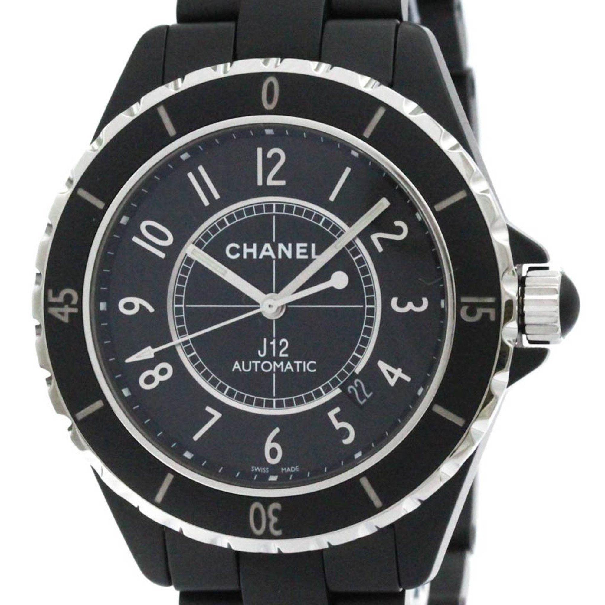Chanel Polished CHANEL J12 Ceramic Automatic Mens Watch H3131 BF577999 Size ONE SIZE - 1 Thumbnail