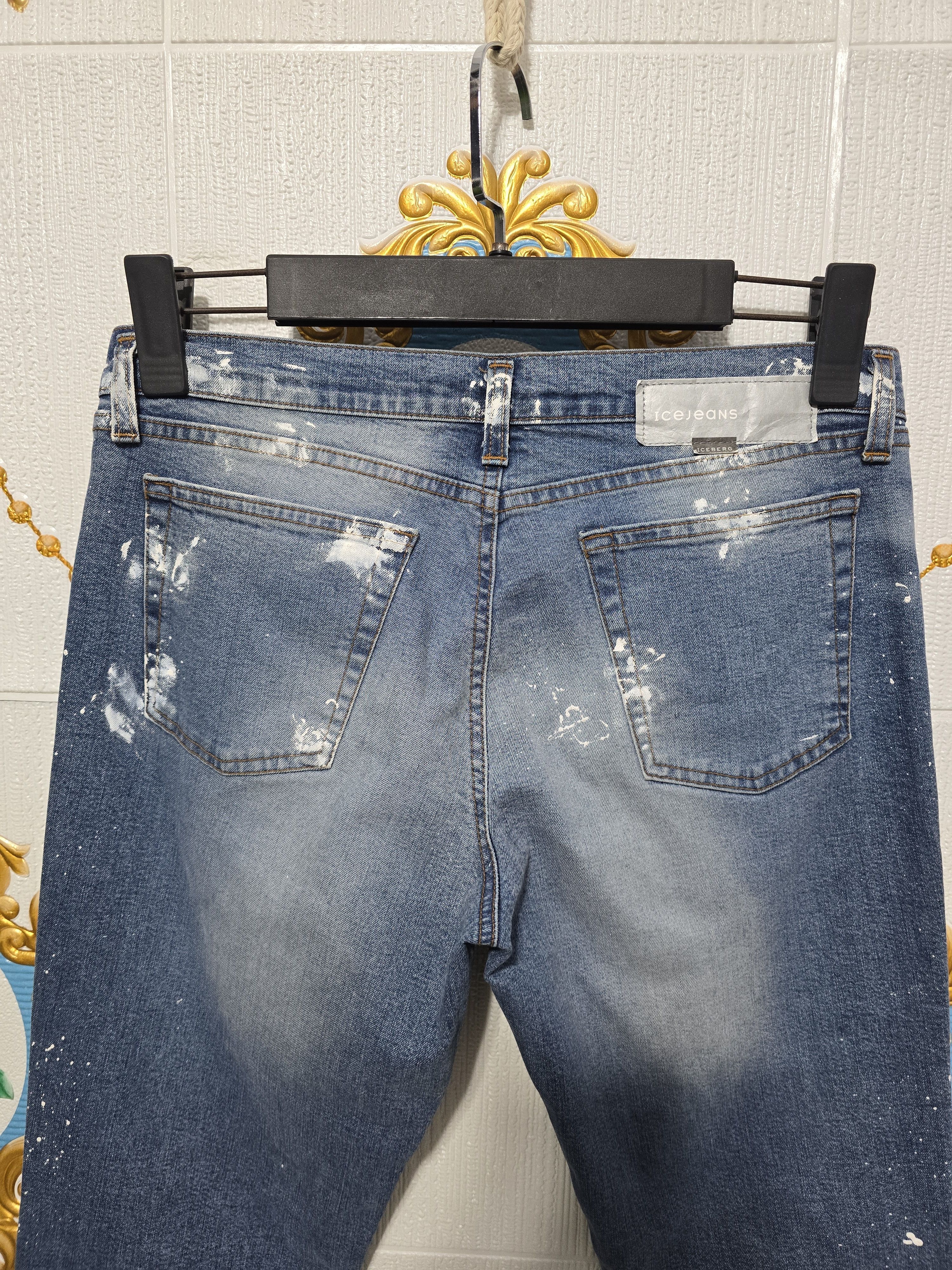Iceberg ICEBERG Vintage no waist printed jeans made in Italy, MEDIUM Size 29" - 8 Thumbnail