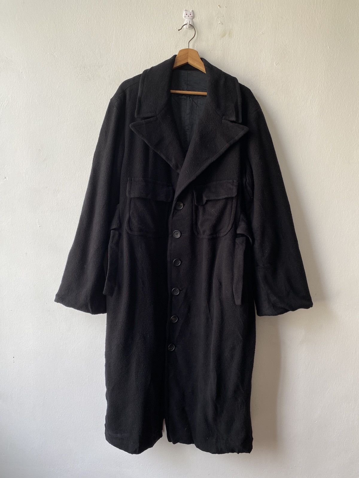 Yohji Yamamoto Y’s Yohji Yamamoto Wool Long Coat Size US XL / EU 56 / 4 - 3 Thumbnail
