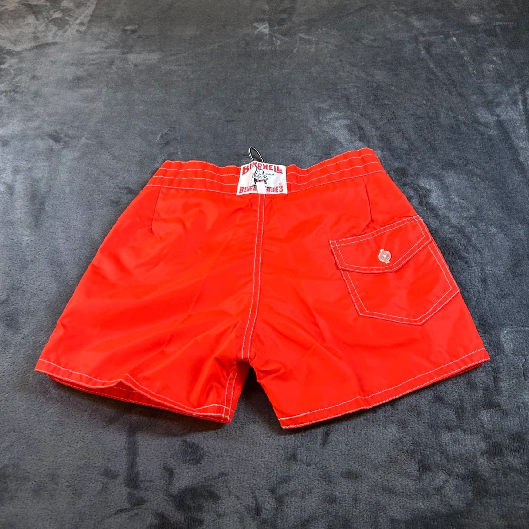 Vintage VINTAGE Birdwell Beach Britches Board Shorts Surf Made in USA Retro Red Mens size 26 Size US 26 / EU 42 - 3 Thumbnail