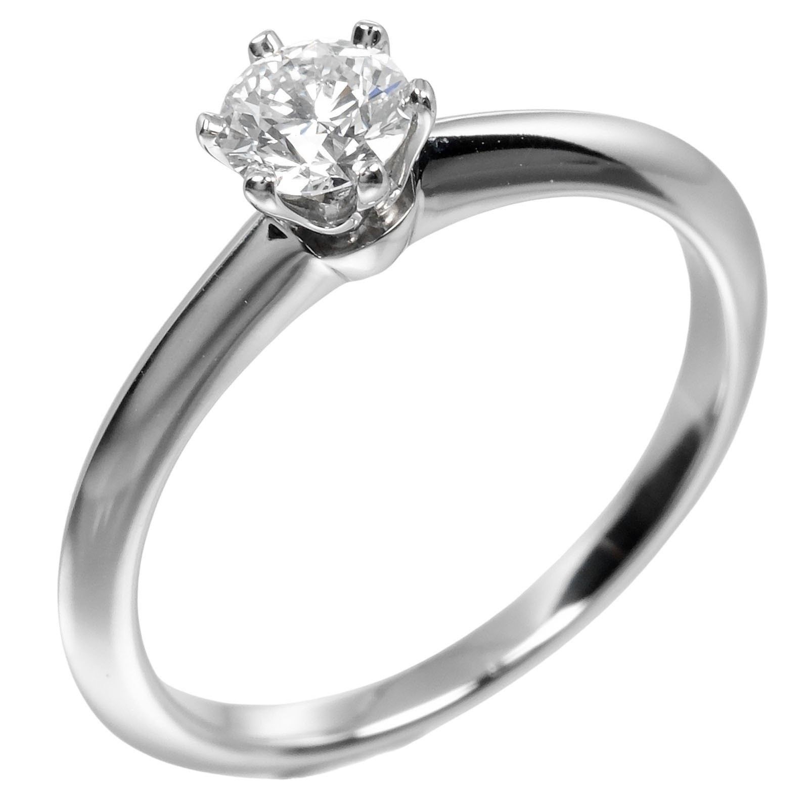 Tiffany & Co. Platinum Tiffany Setting Solitaire With Rbc