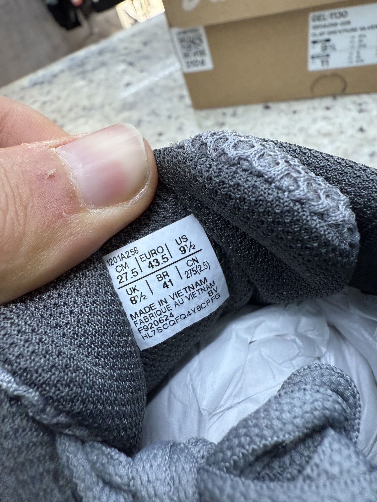 Asics Gel 1130s Clay Grey/Pure Silver Size US 9.5 / EU 42-43 - 6 Thumbnail