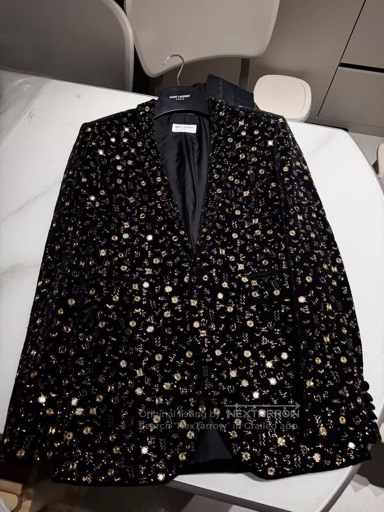 Saint Laurent Paris Saint Laurent Paris Zodiac Velvet Mirror Surface Suit i Size US S / EU 44-46 / 1 - 1 Thumbnail
