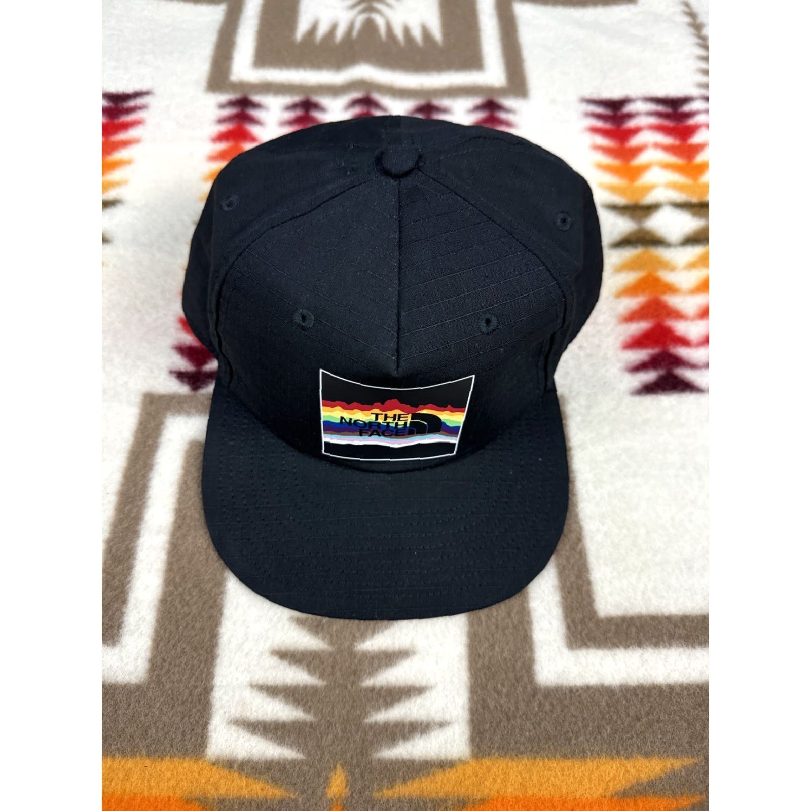 The North Face The North Face Rainbow Mountain Logo SnapBack Hat Cap Black One Size Unisex Adults Mens Womens? Size ONE SIZE - 2 Thumbnail