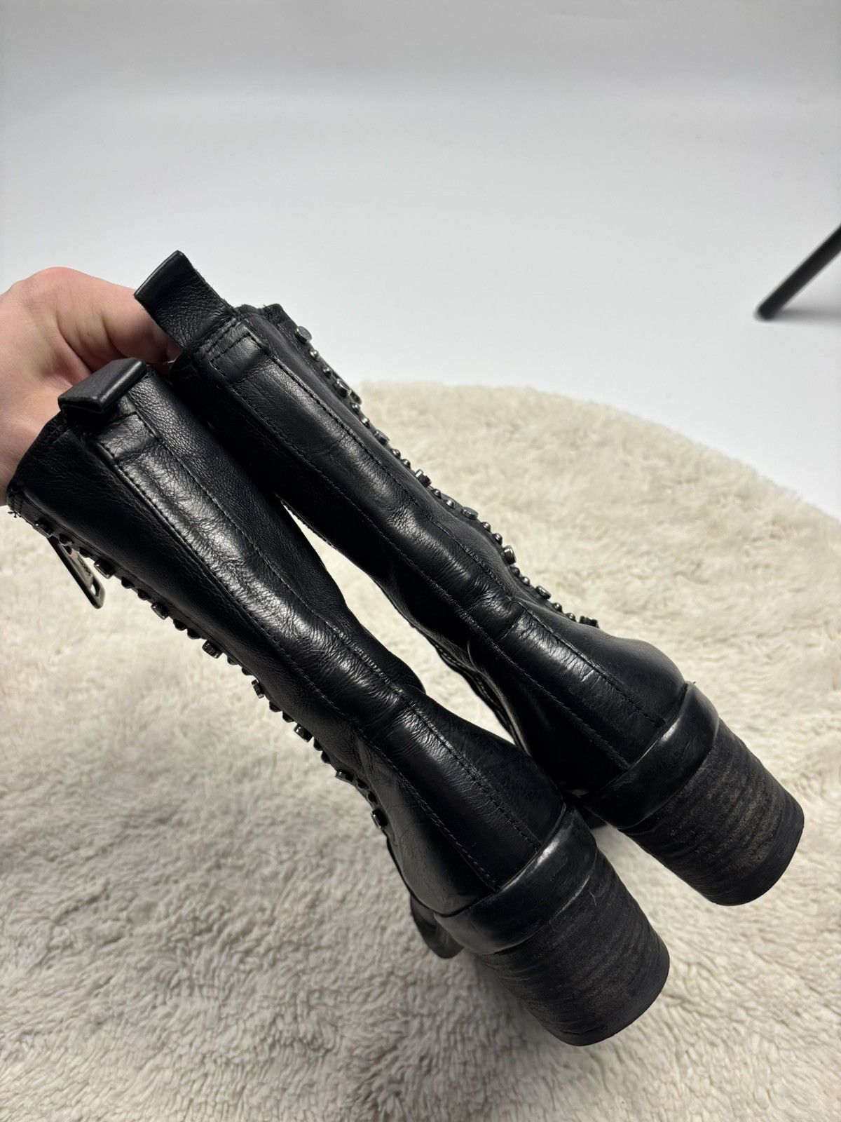 A.S.98 A.S.98 Jamal Black Leather Moto Ankle Women’s Boots Size US 8 / IT 38 - 10 Thumbnail
